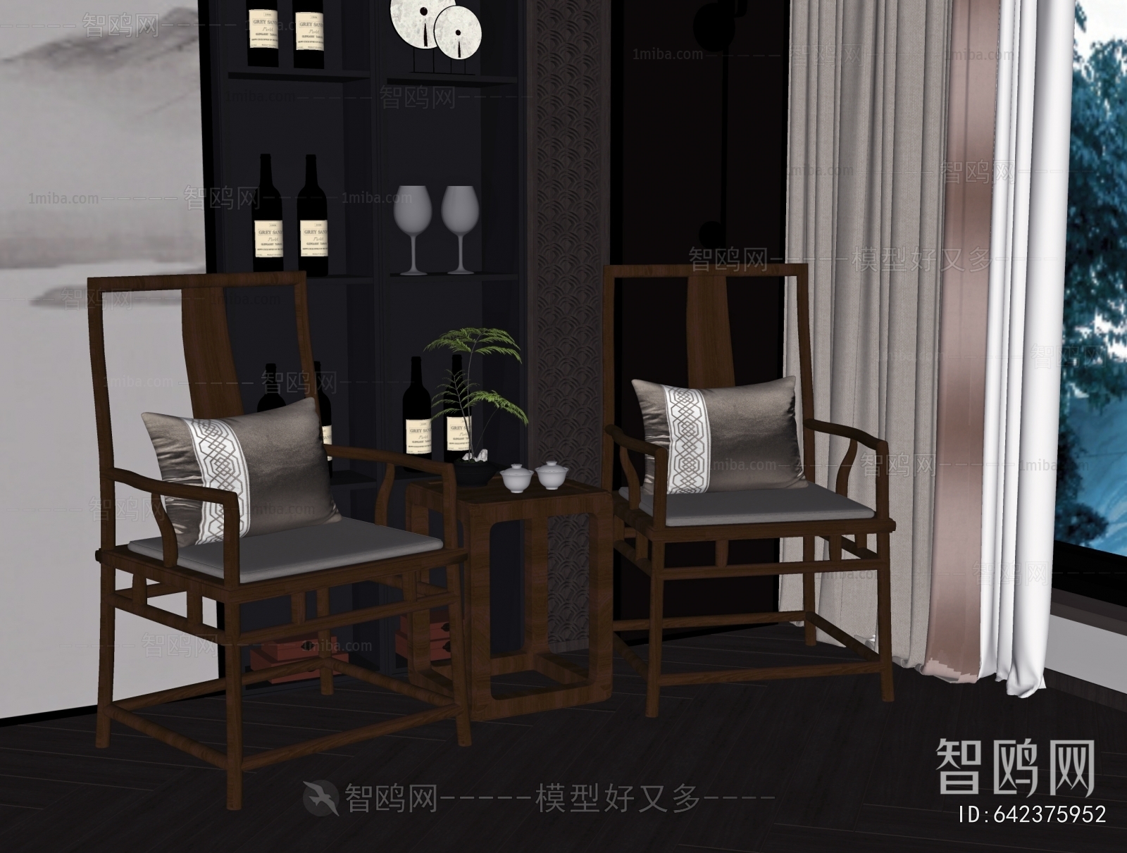 New Chinese Style Lounge Chair