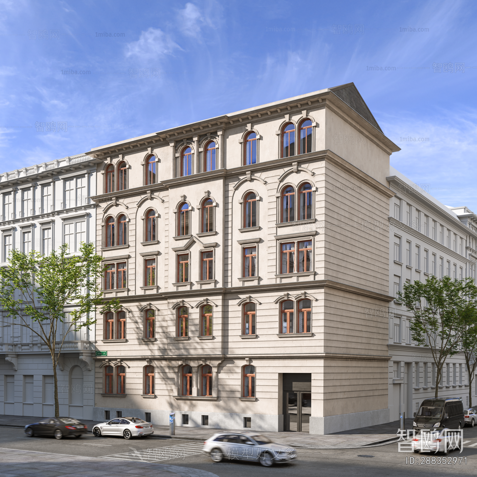 European Style Appearance Of Commercial Building