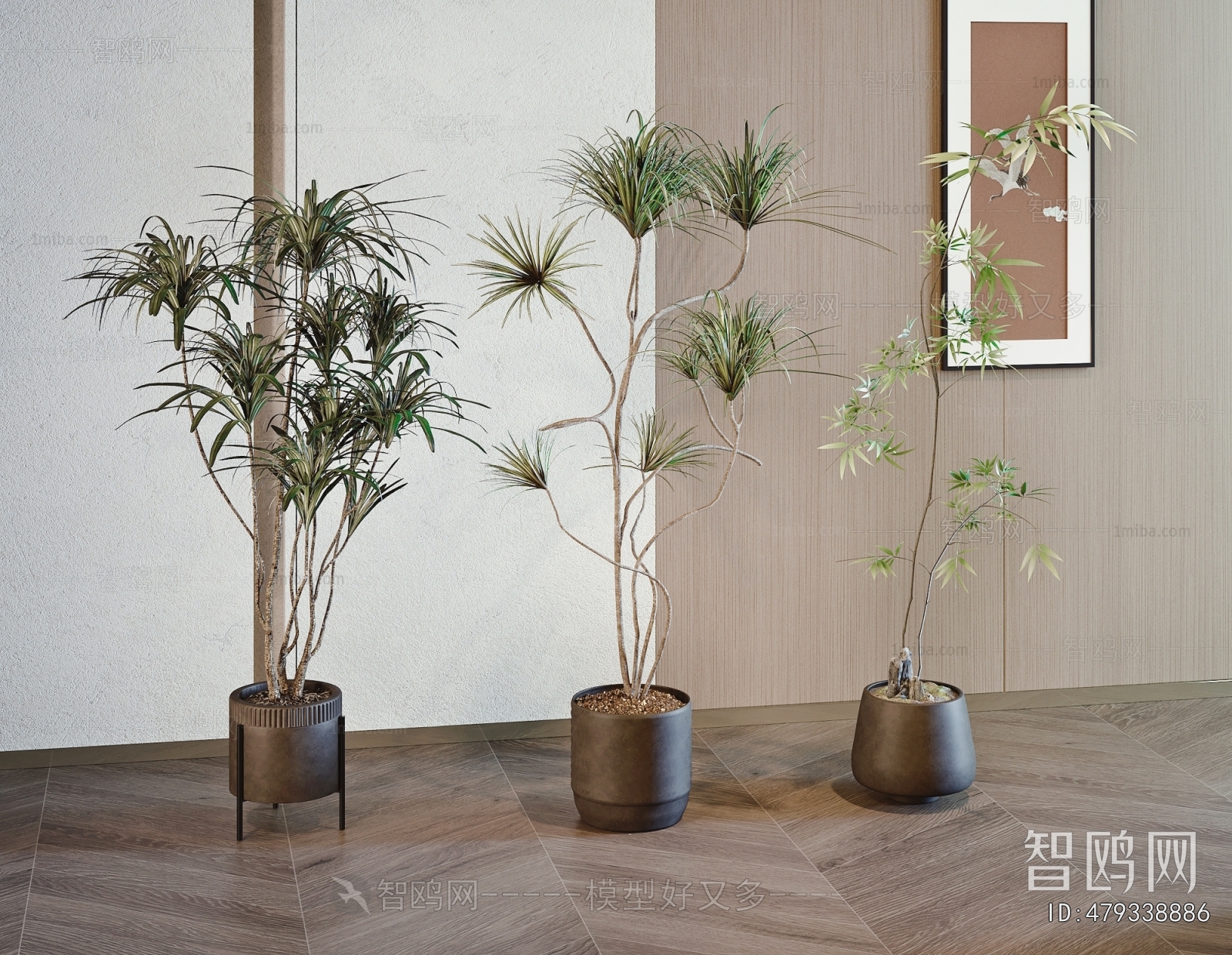 New Chinese Style Ground Green Plant Potted Plants