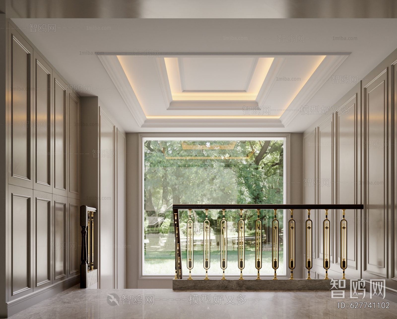 Simple European Style Stairwell