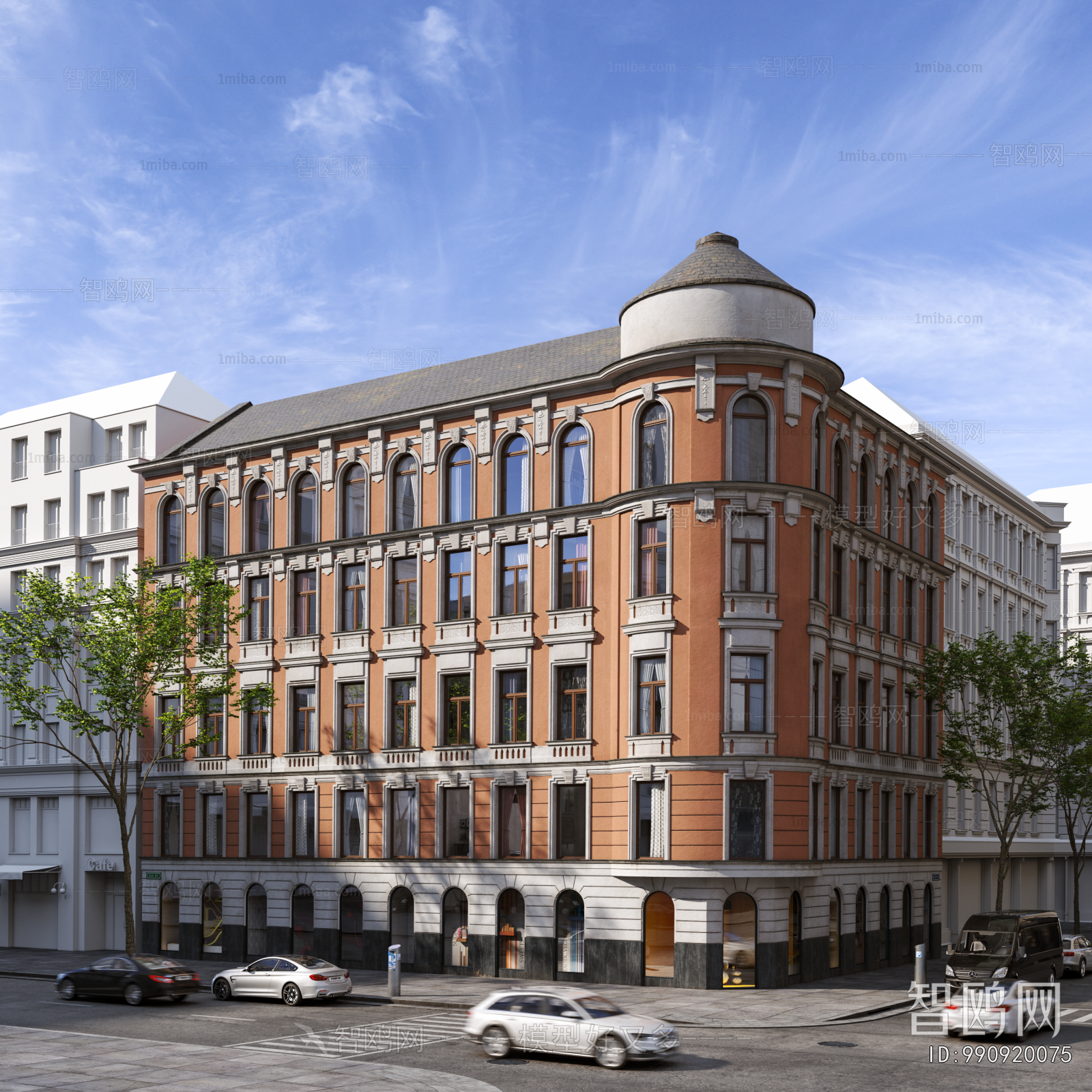 European Style Appearance Of Commercial Building