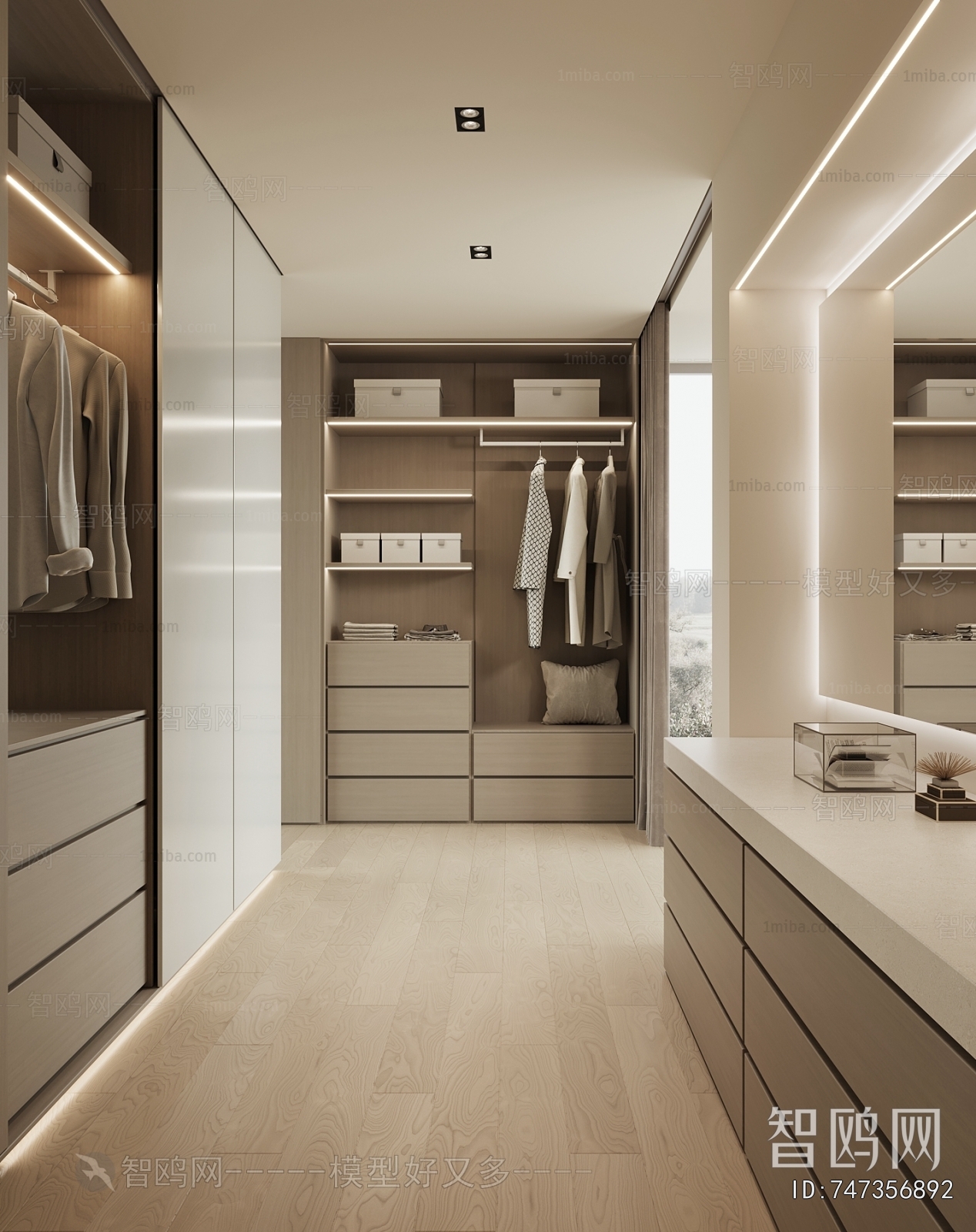 Modern Clothes Storage Area