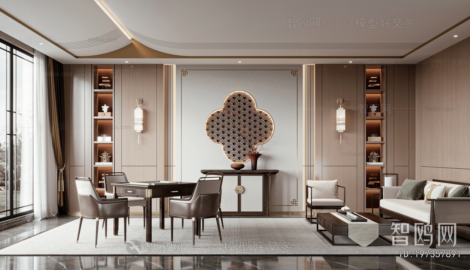 New Chinese Style Chess And Card Room