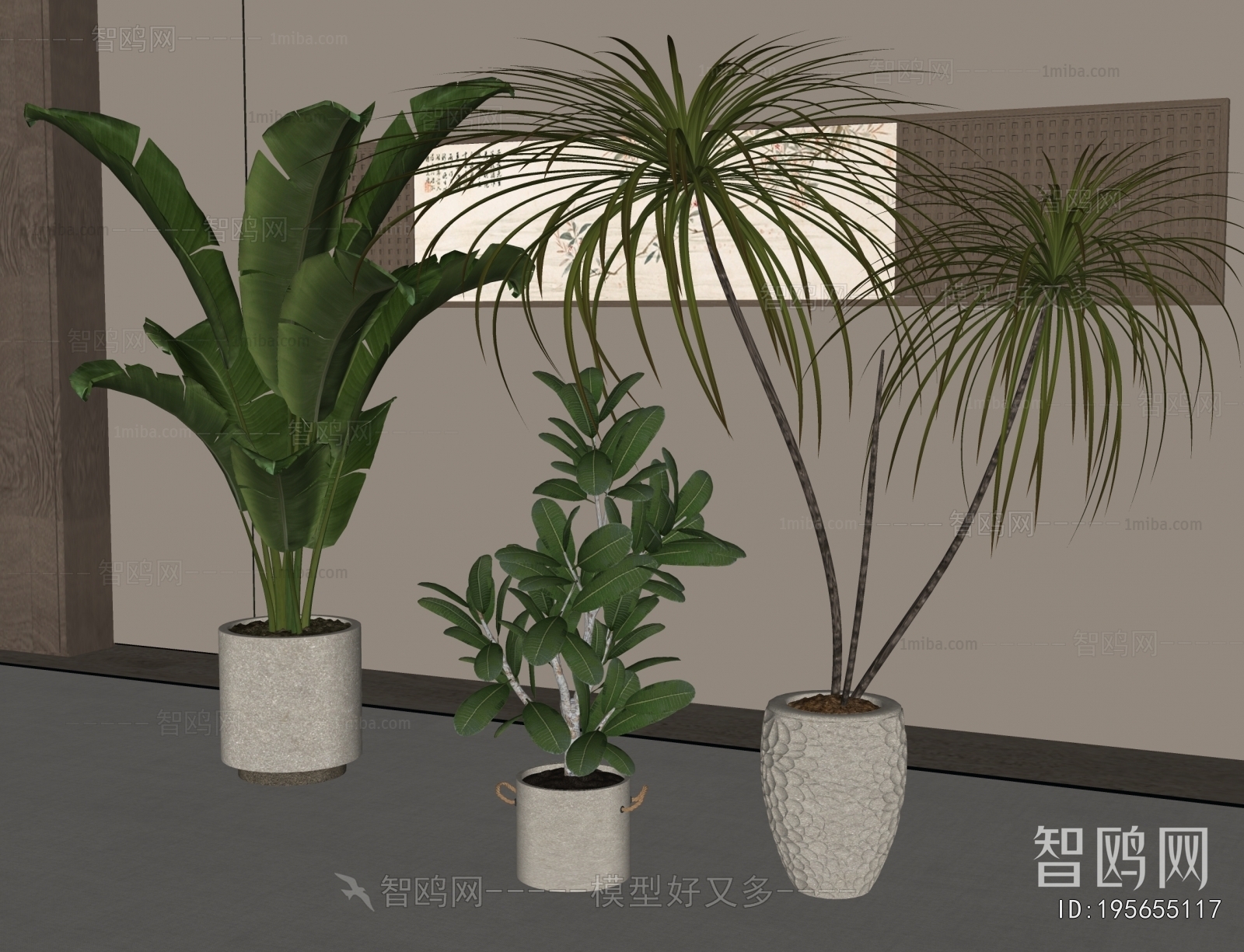Modern Ground Green Plant Potted Plants