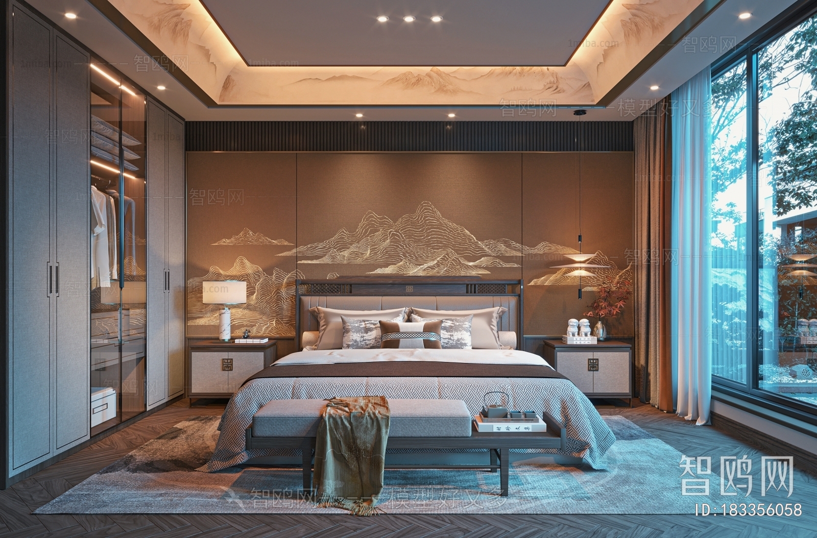 New Chinese Style Bedroom