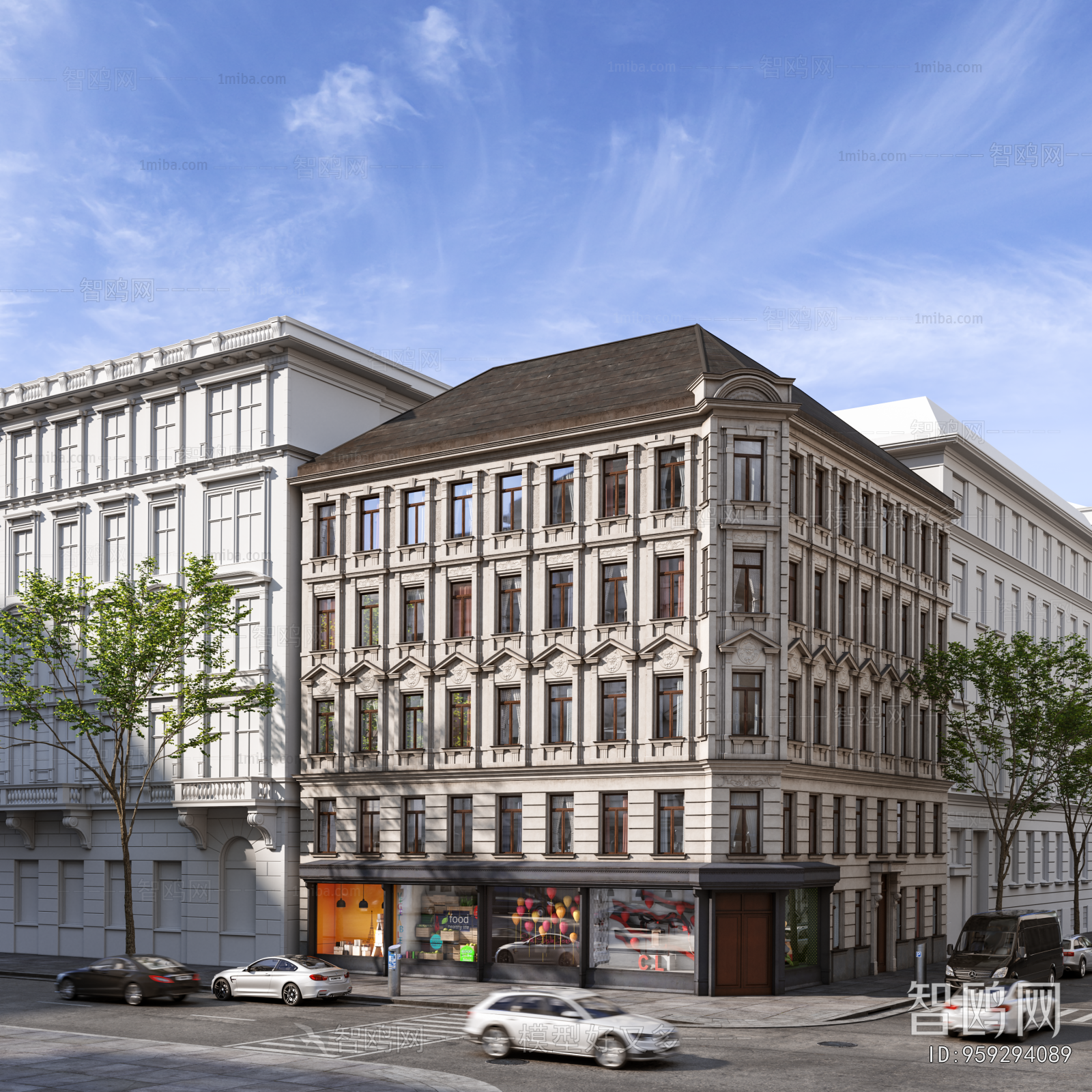 European Style Appearance Of Commercial Building