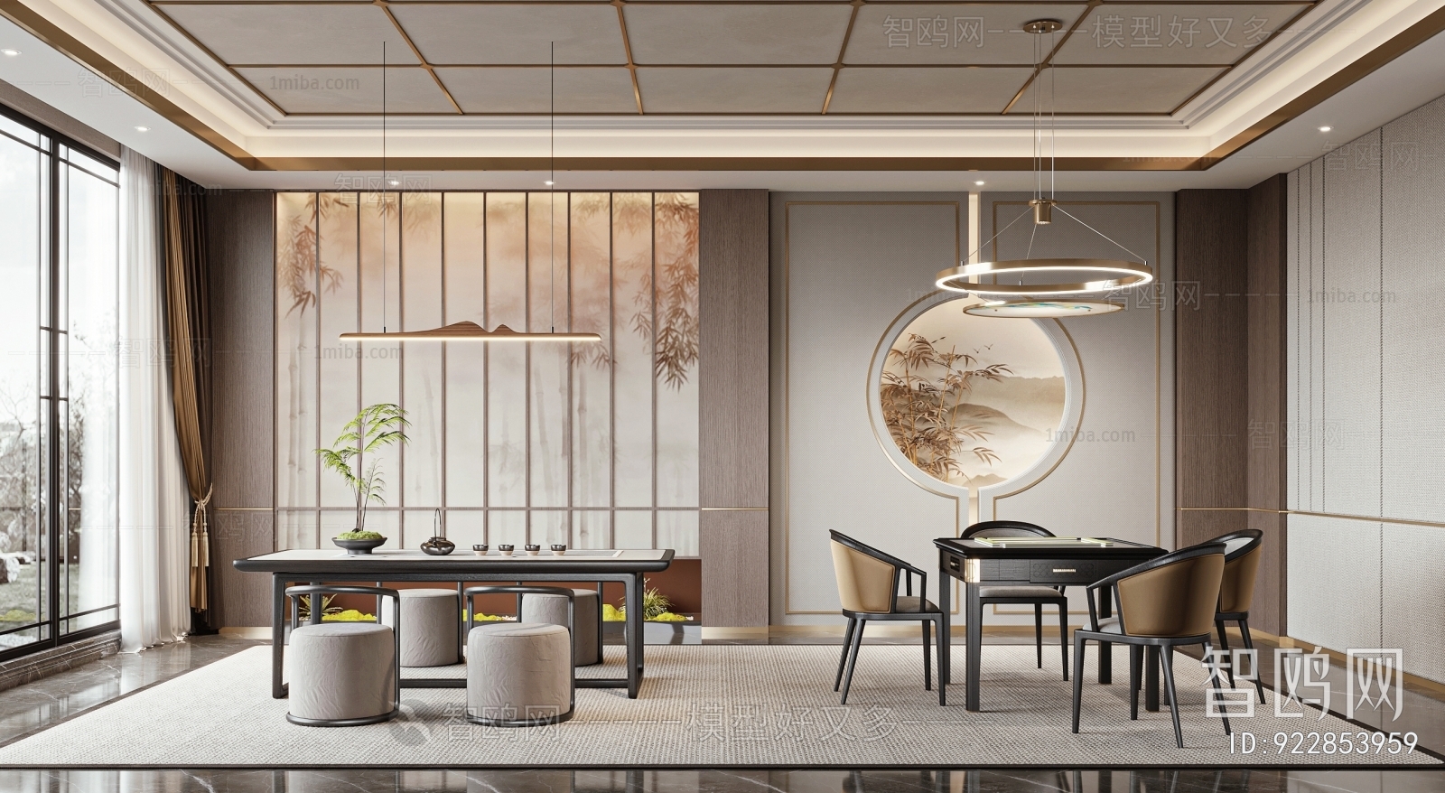 New Chinese Style Chess And Card Room