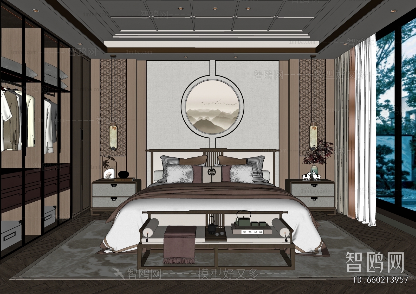 New Chinese Style Bedroom