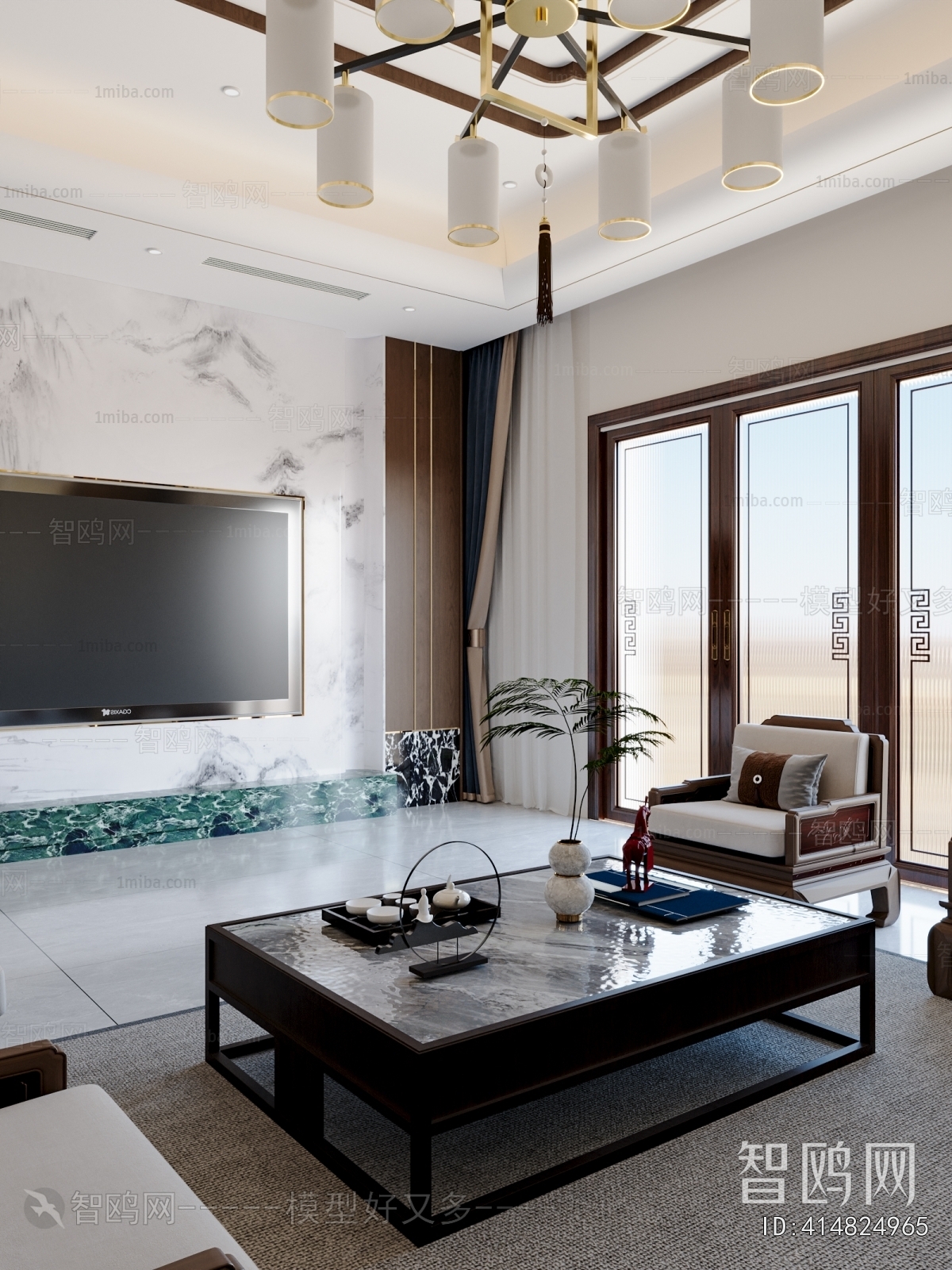 New Chinese Style A Living Room