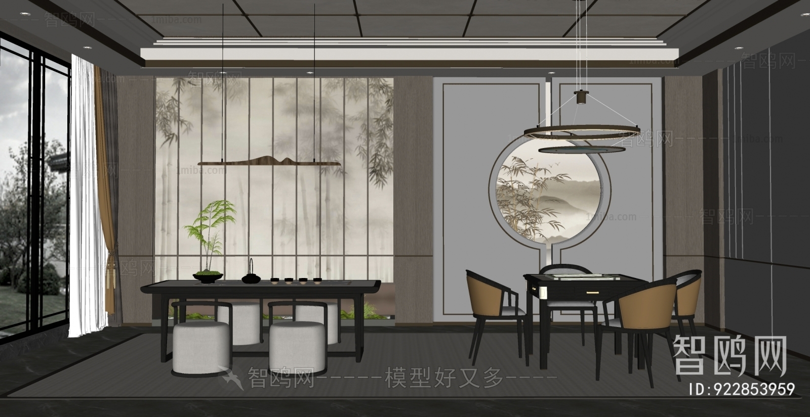 New Chinese Style Chess And Card Room