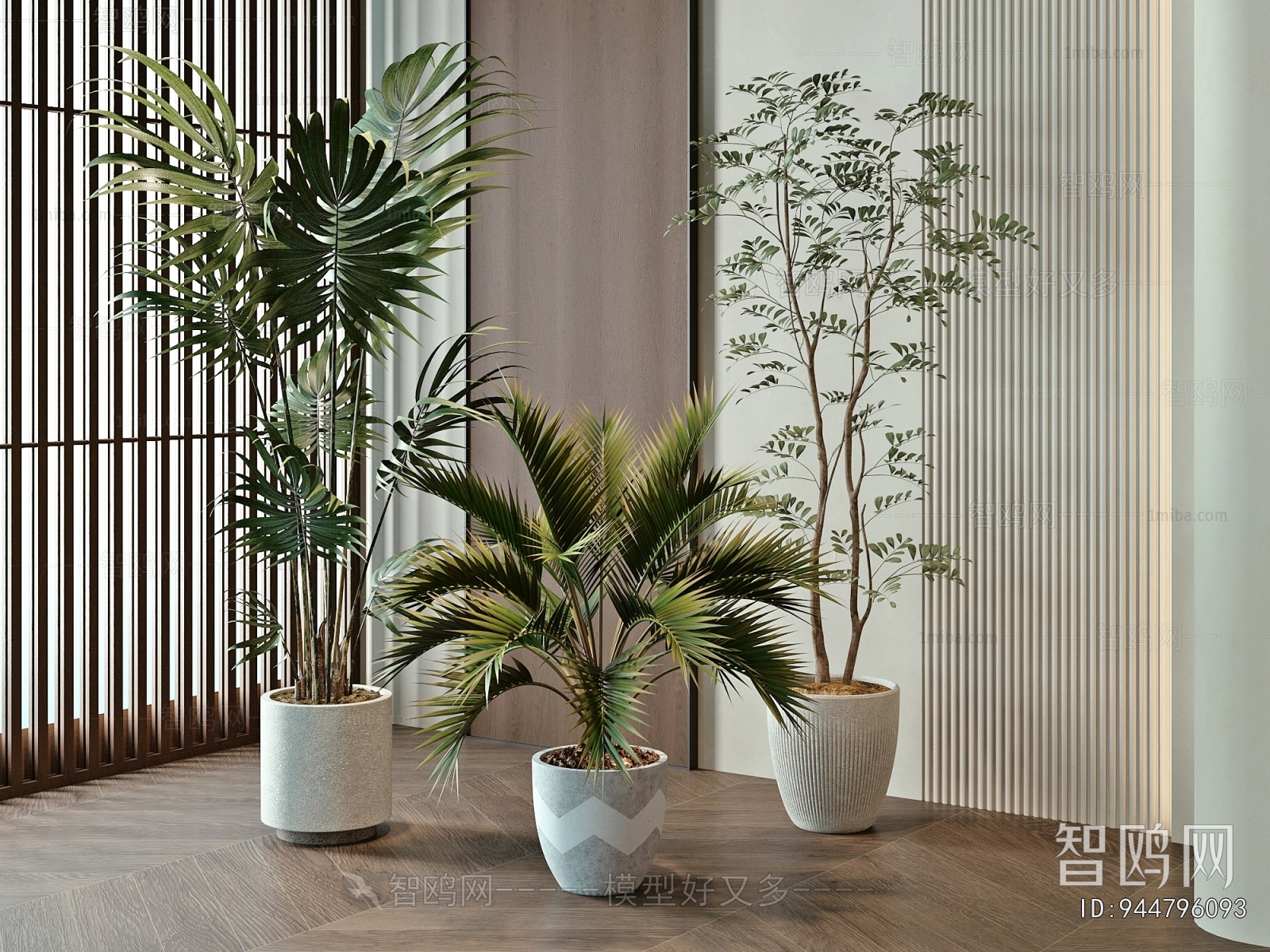 Modern Ground Green Plant Potted Plants