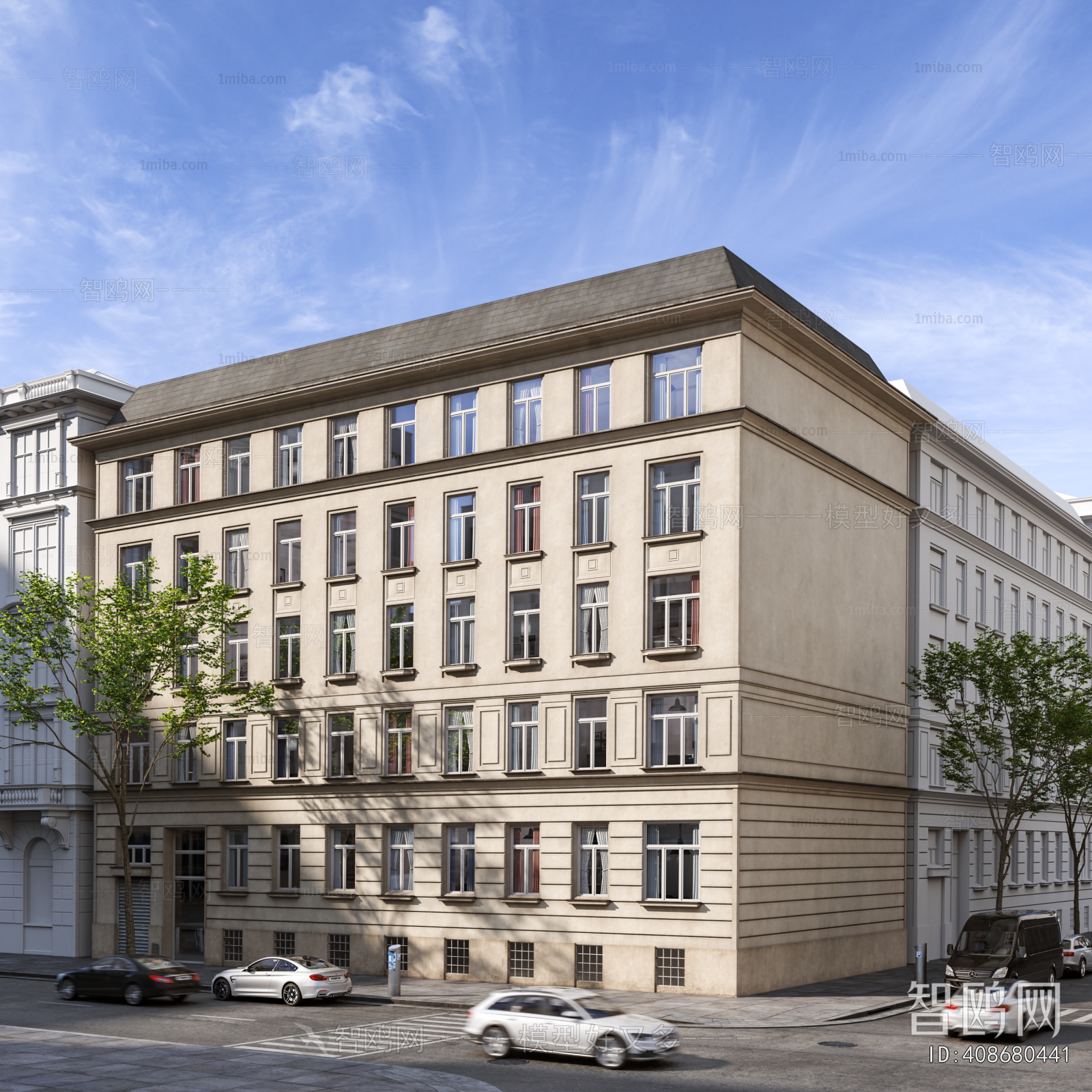 European Style Appearance Of Commercial Building