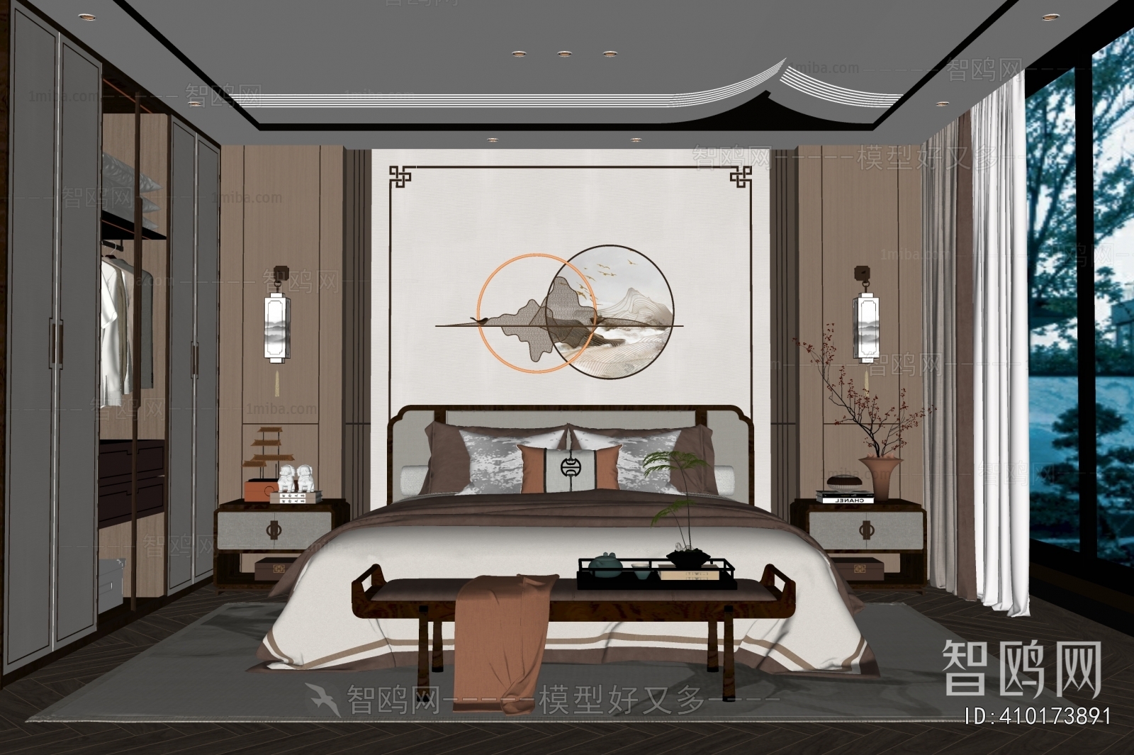 New Chinese Style Bedroom