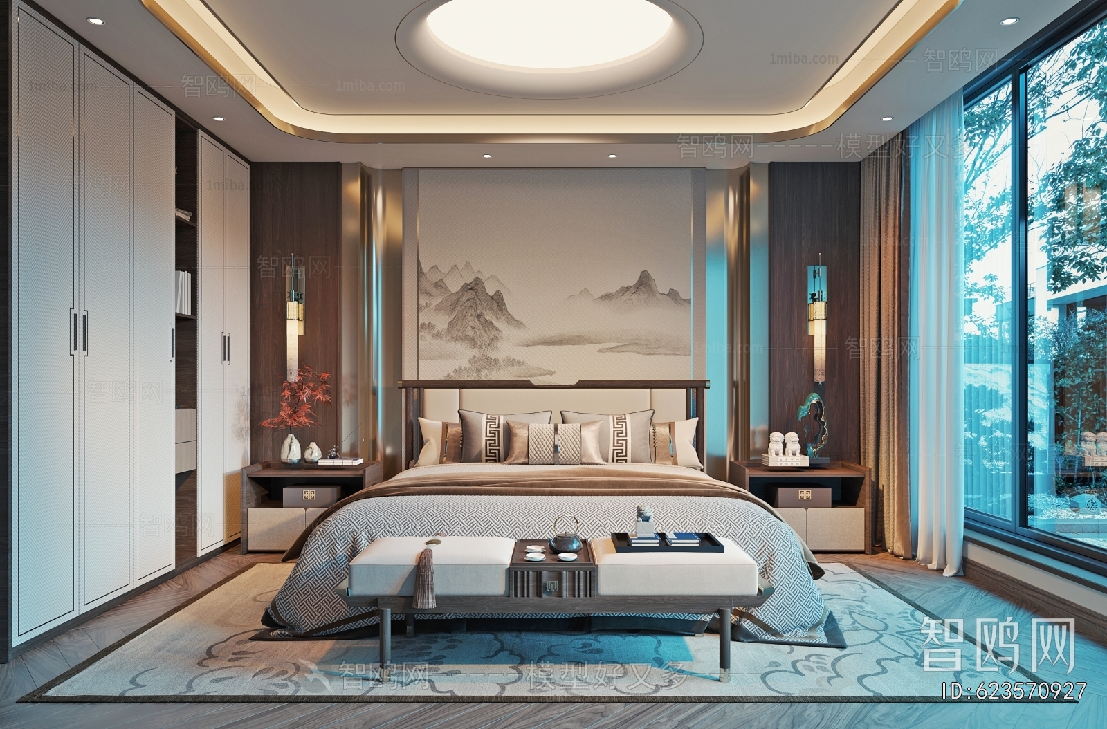 New Chinese Style Bedroom