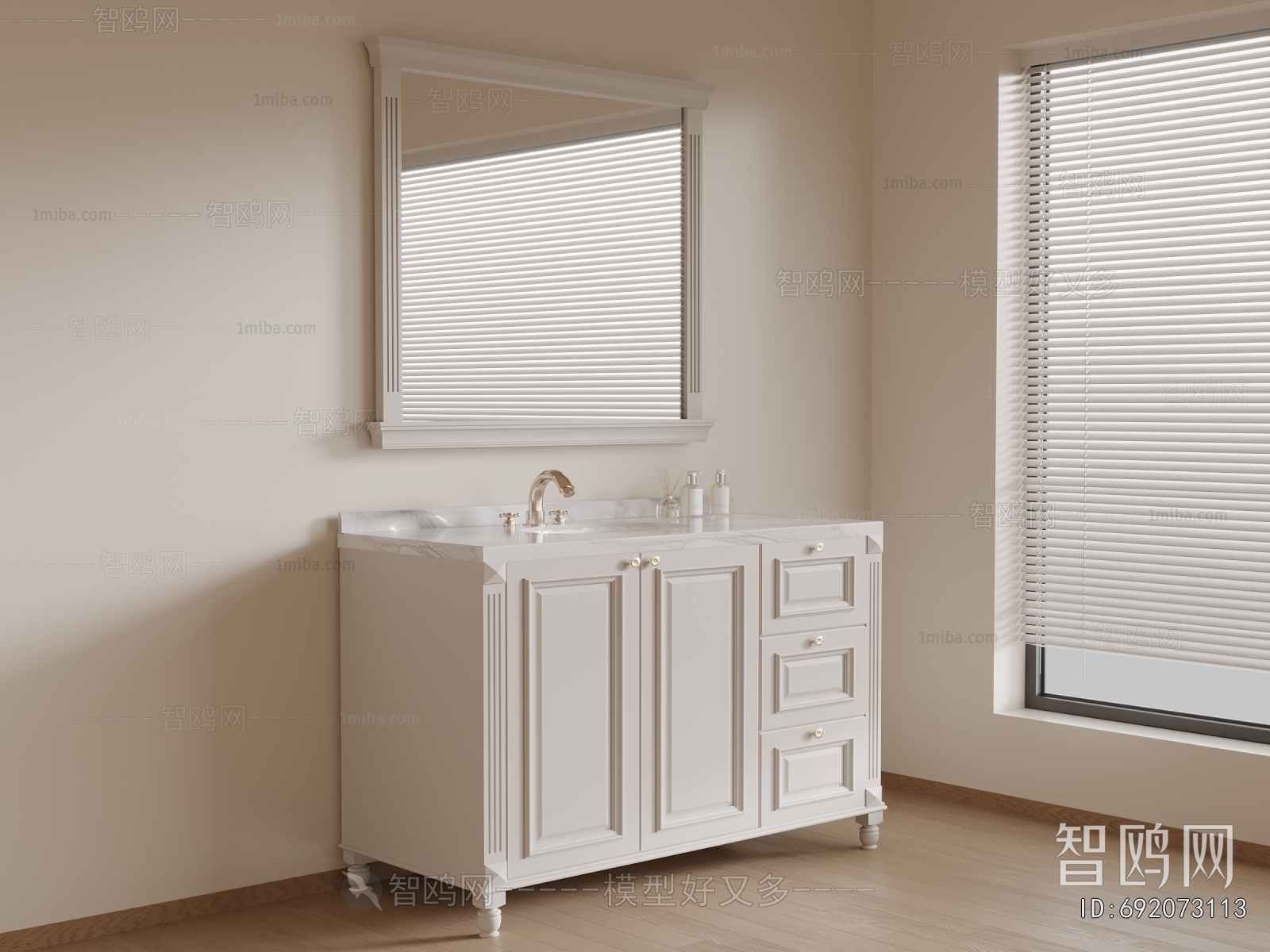 French Style Bathroom Cabinet