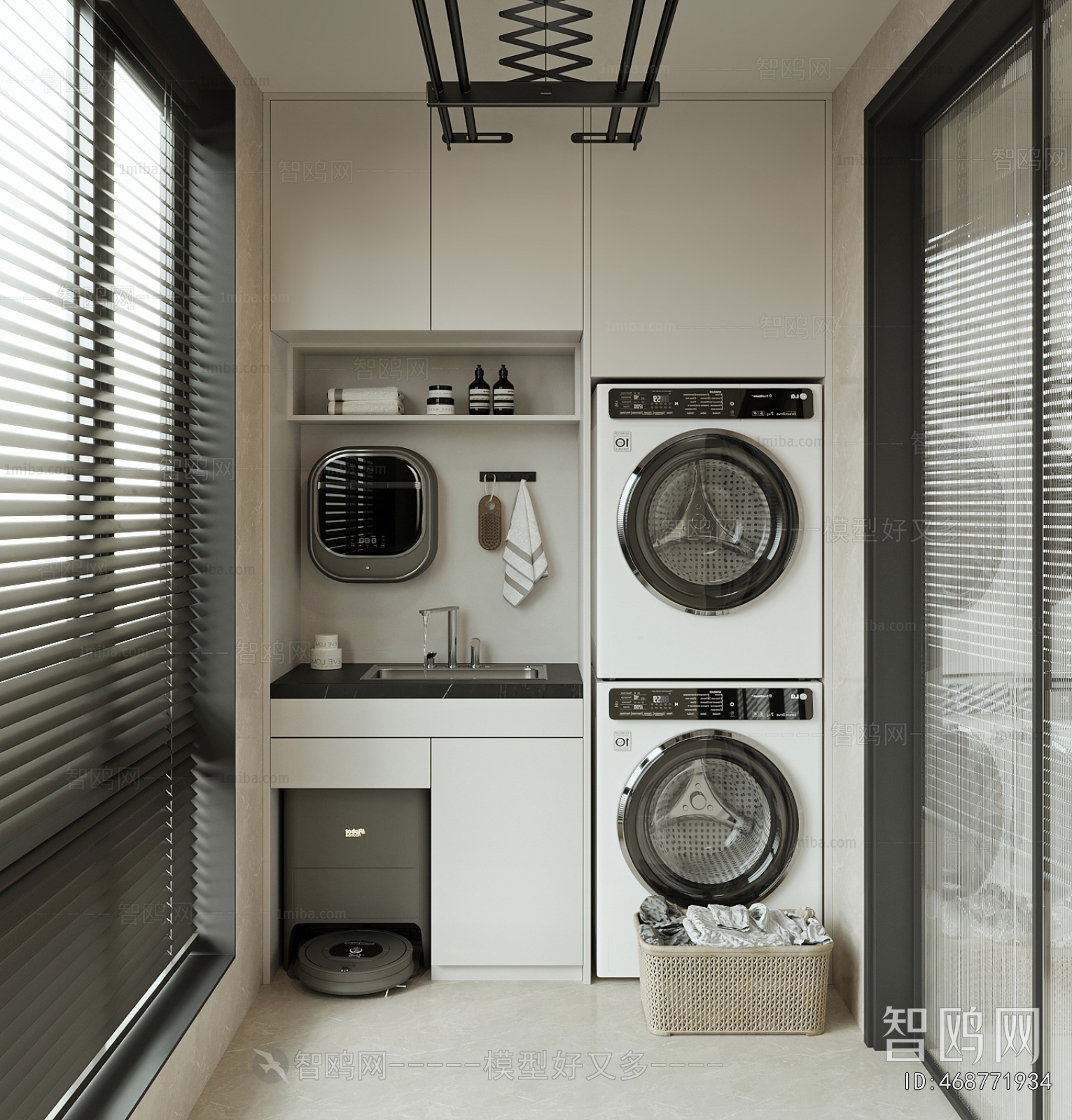 Modern Laundry Cabinet