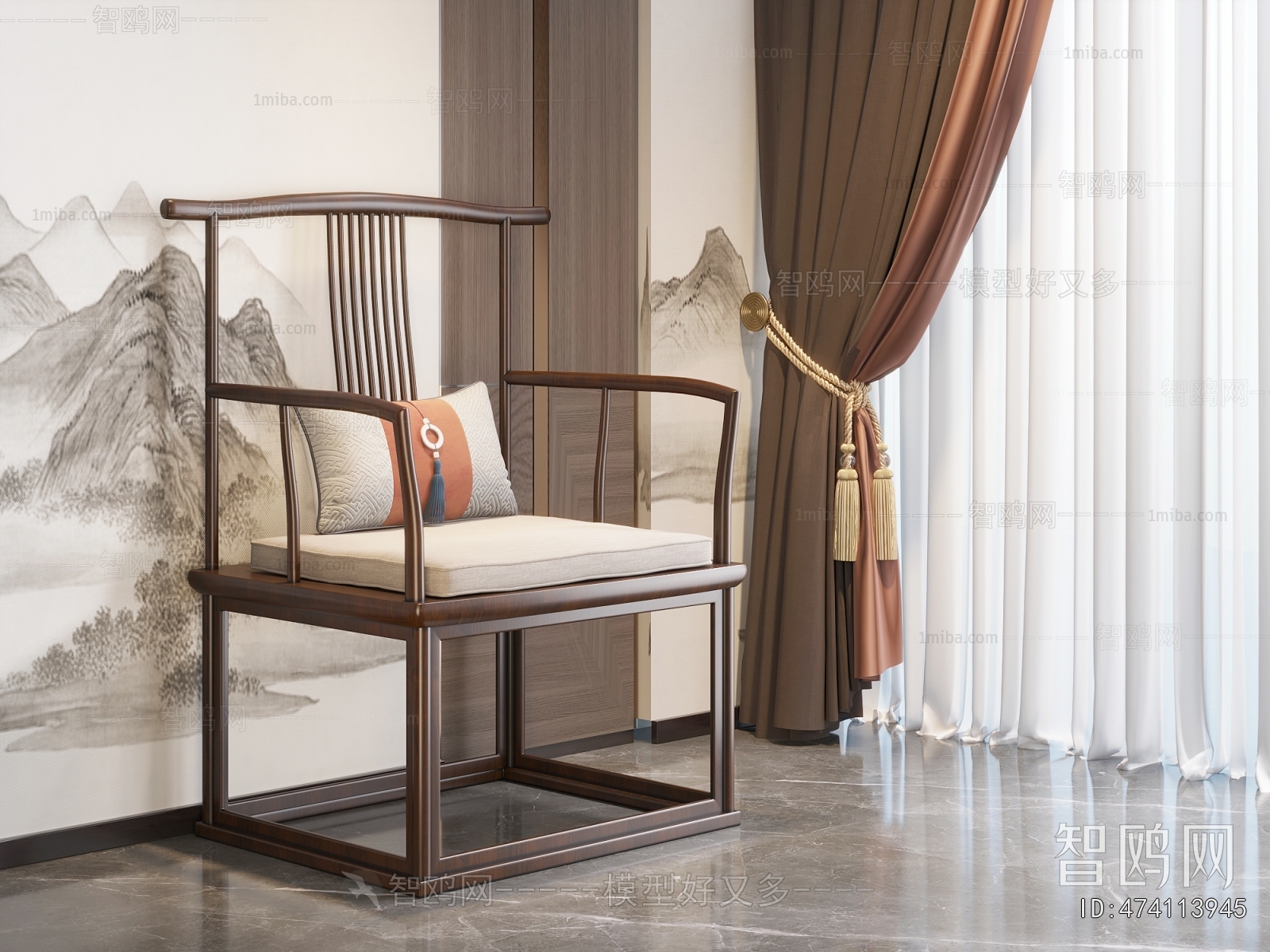 New Chinese Style Lounge Chair