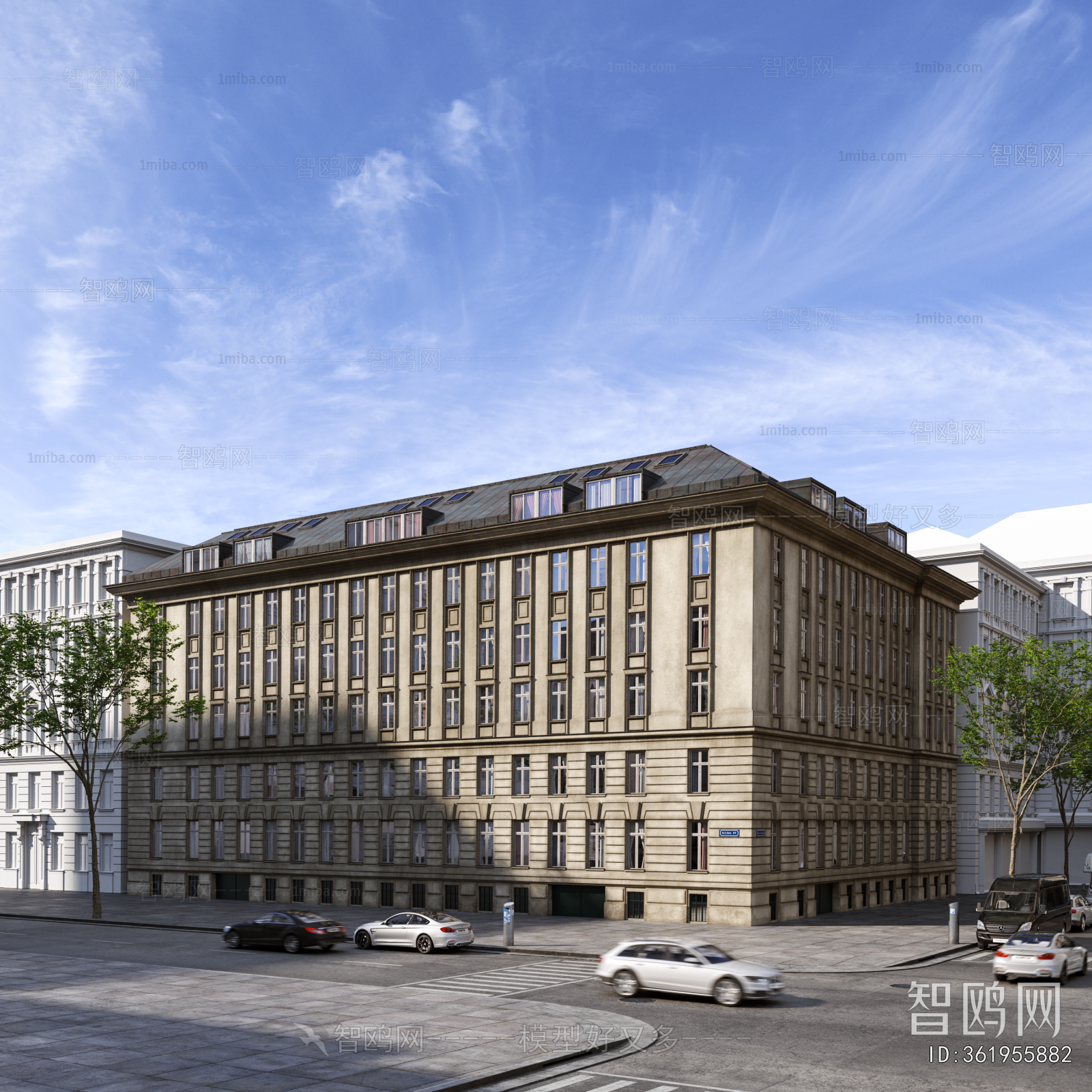 European Style Appearance Of Commercial Building