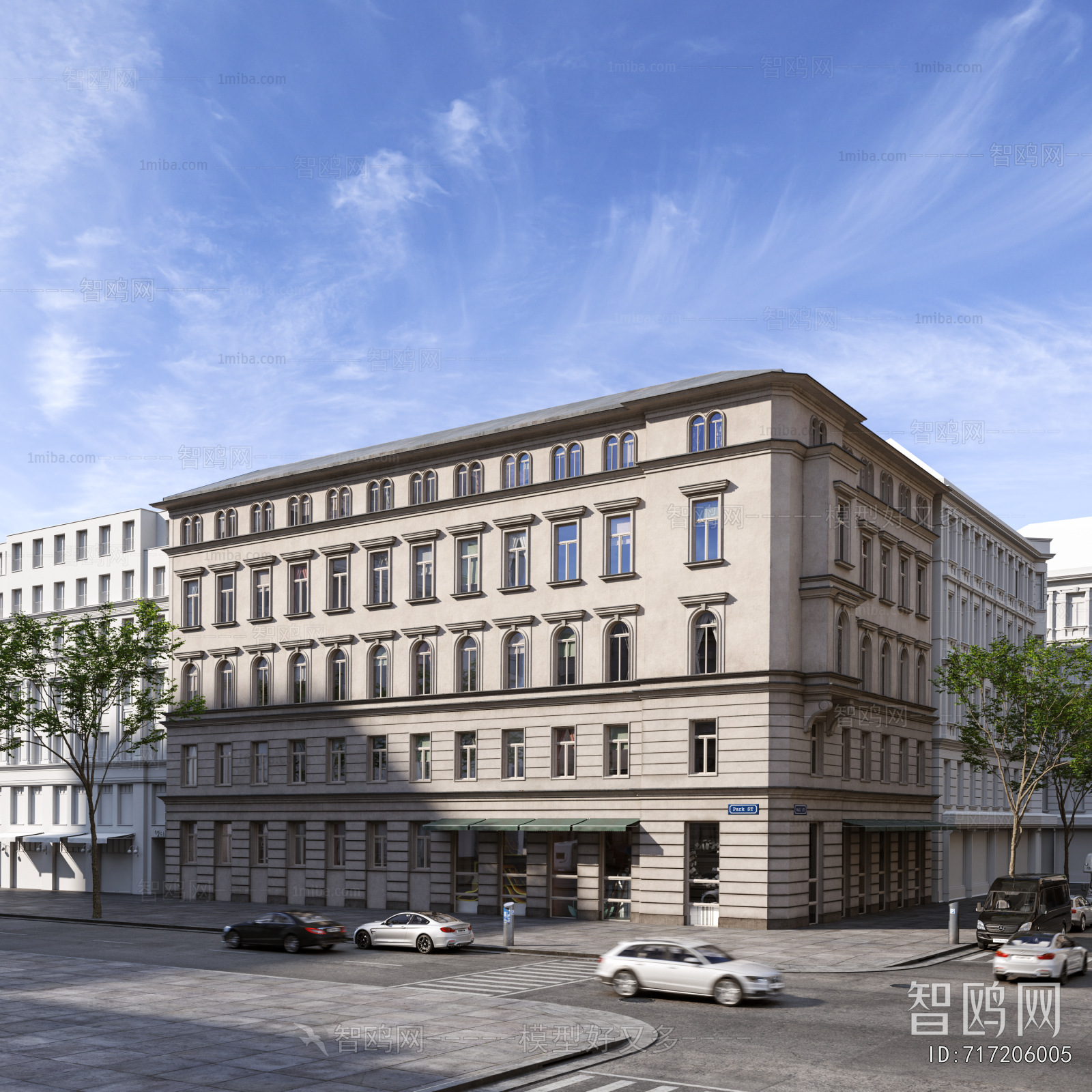 European Style Appearance Of Commercial Building