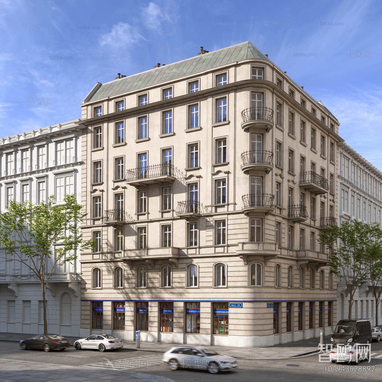 European Style Appearance Of Commercial Building