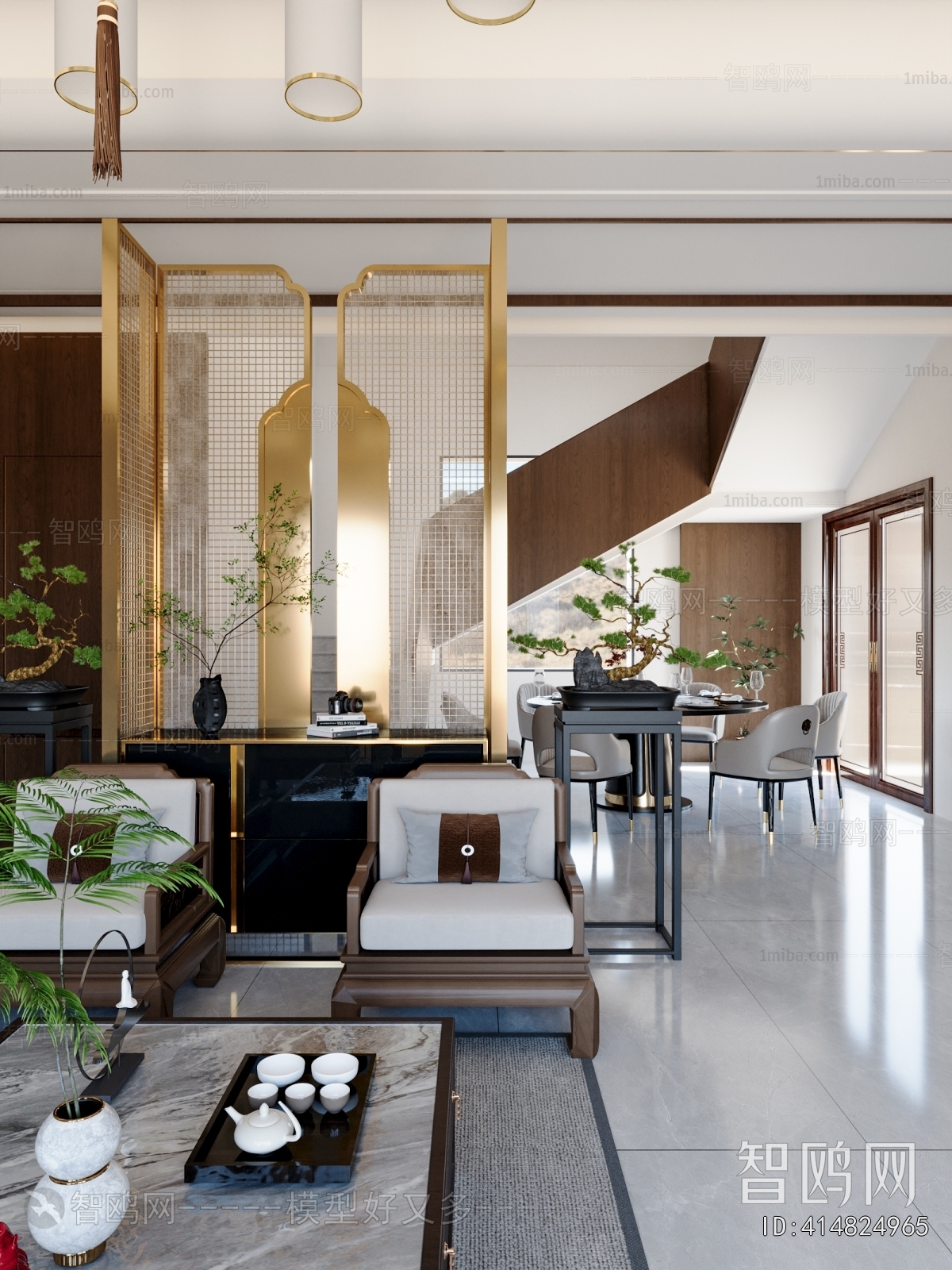 New Chinese Style A Living Room