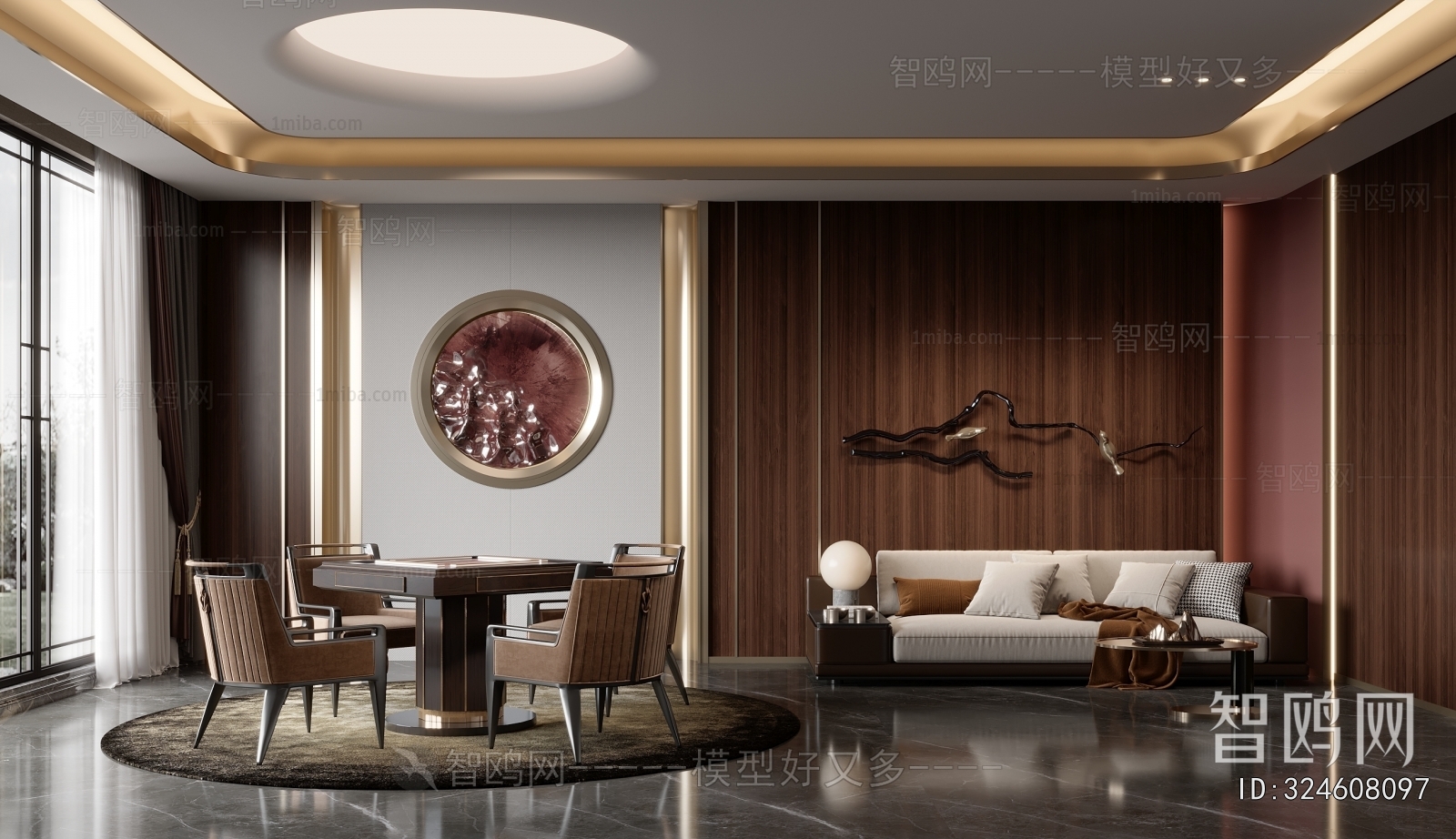 New Chinese Style Chess And Card Room