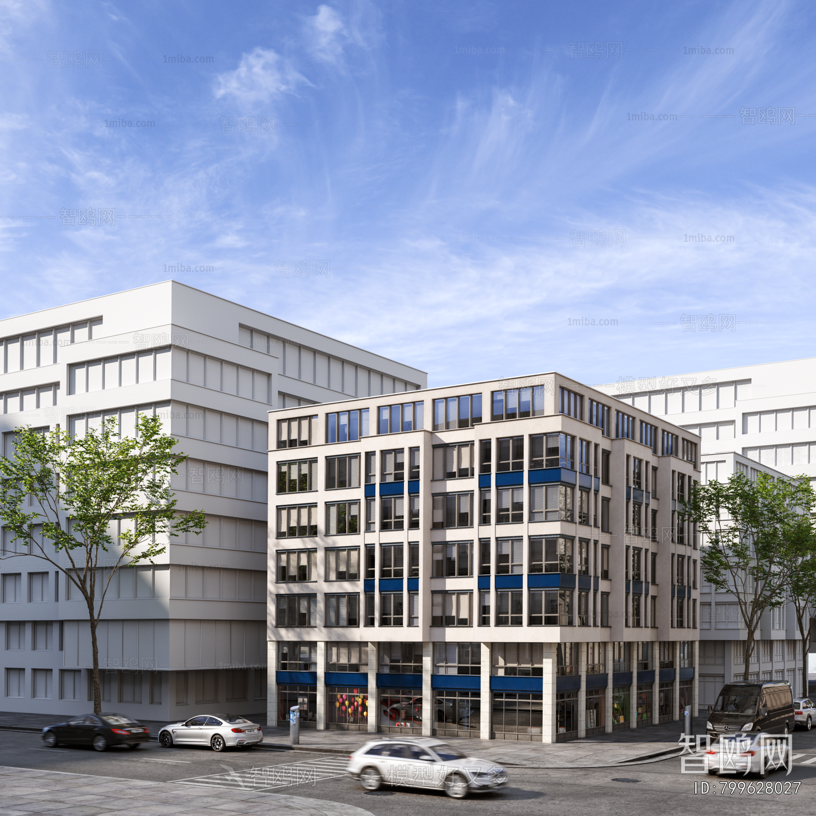 European Style Appearance Of Commercial Building