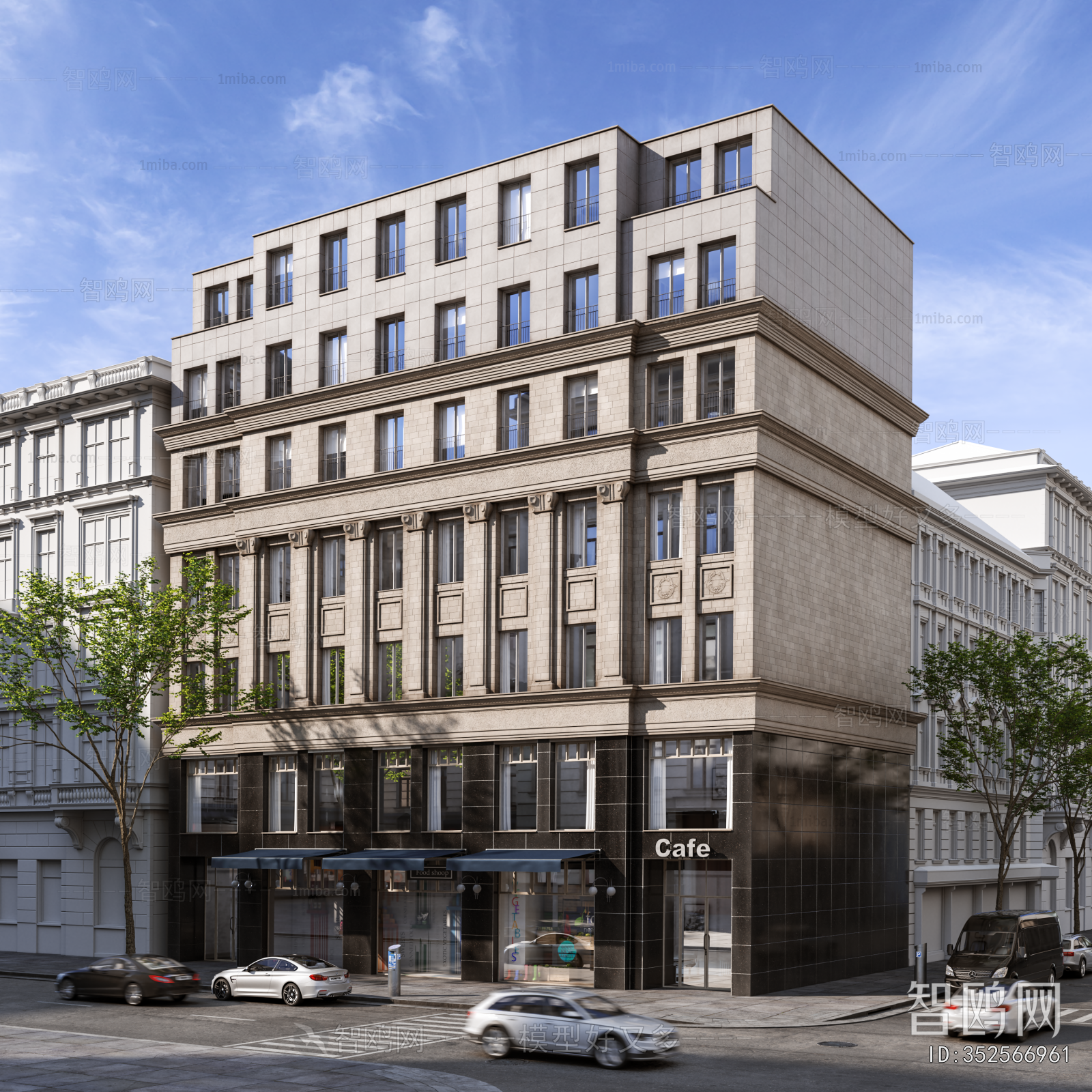 European Style Appearance Of Commercial Building