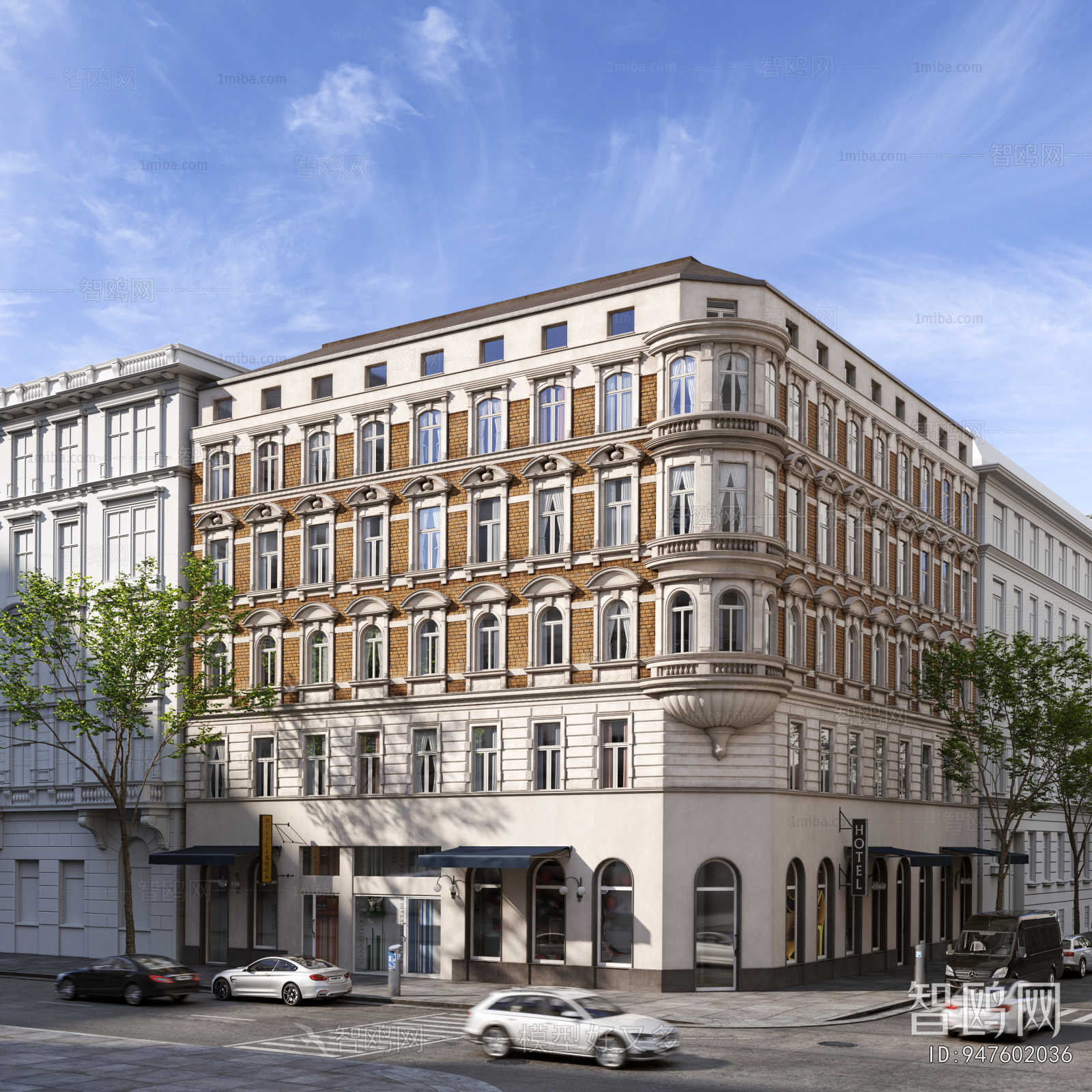 European Style Appearance Of Commercial Building