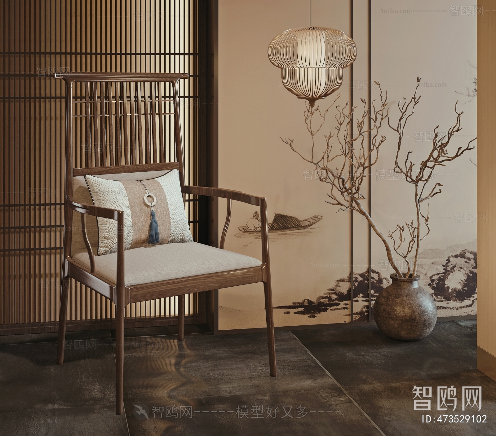 New Chinese Style Lounge Chair