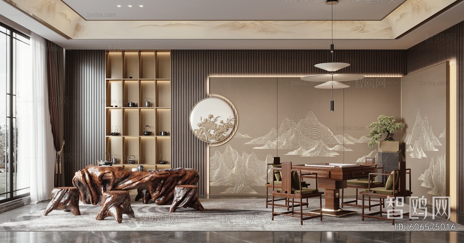 New Chinese Style Chess And Card Room