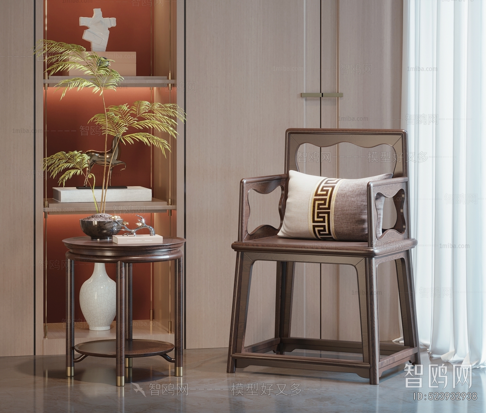 New Chinese Style Lounge Chair