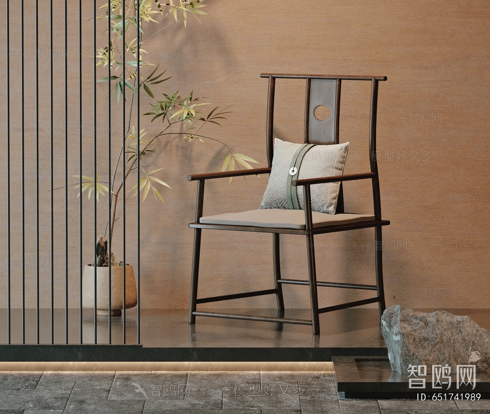 New Chinese Style Lounge Chair