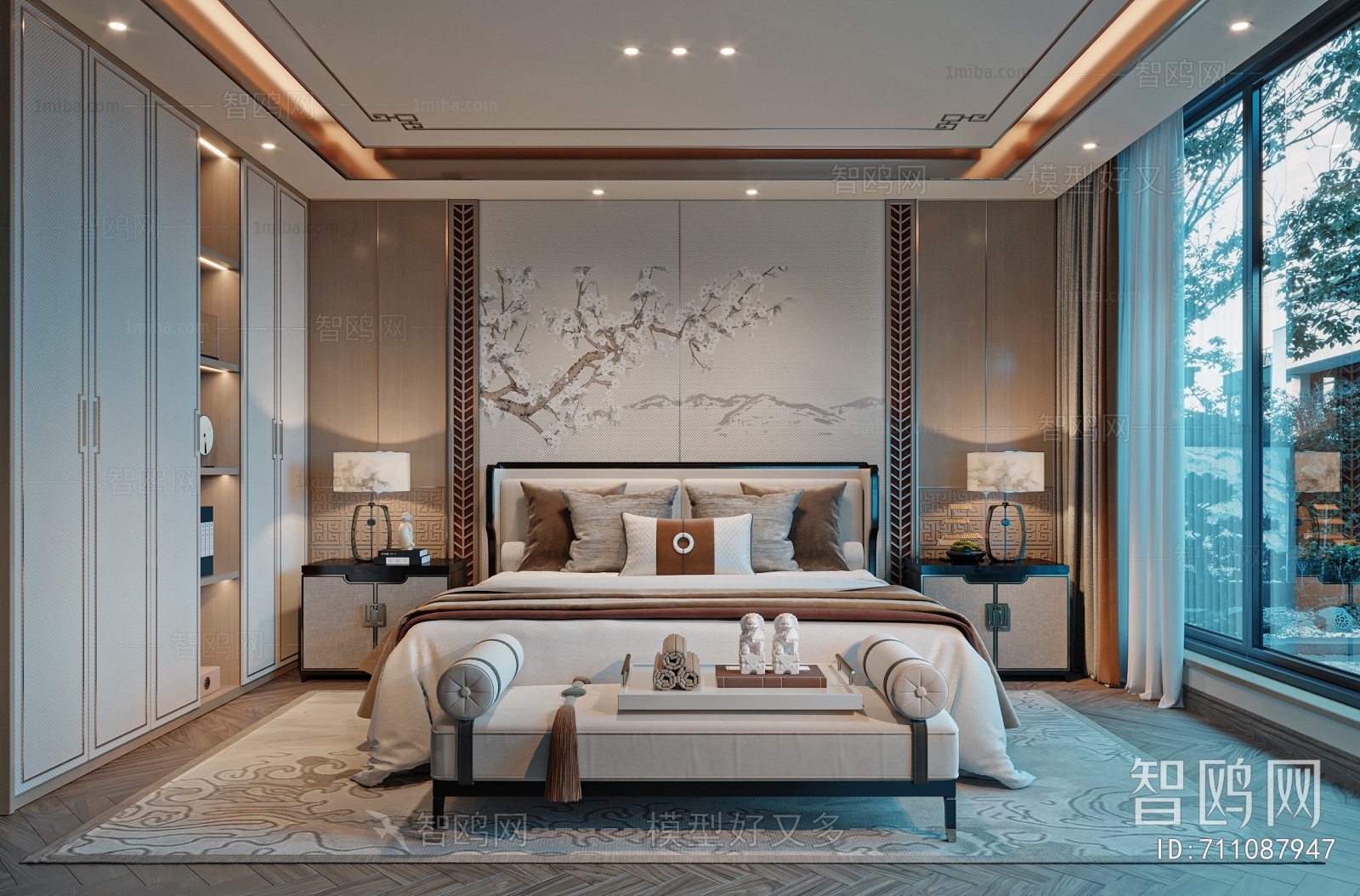 New Chinese Style Bedroom