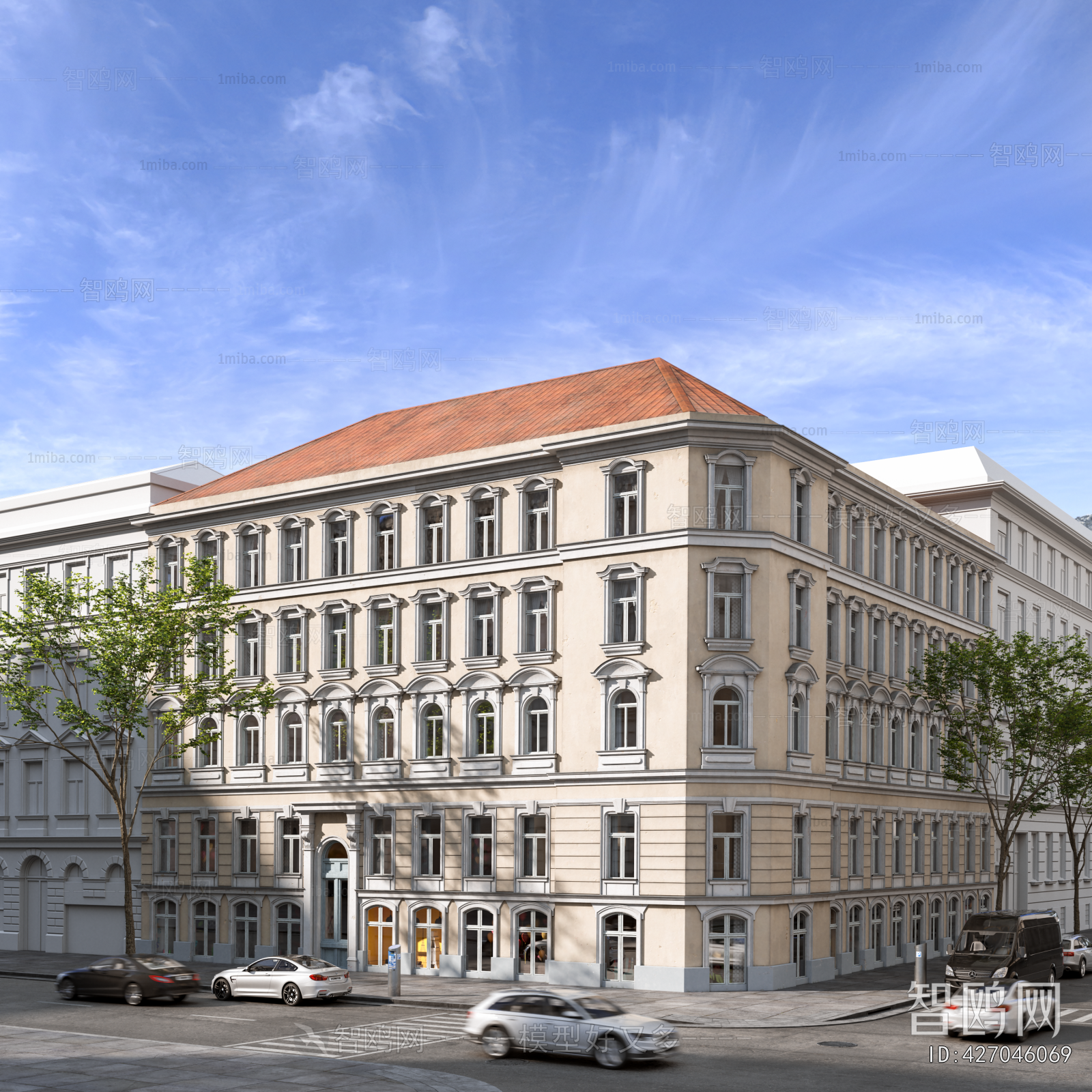 European Style Appearance Of Commercial Building