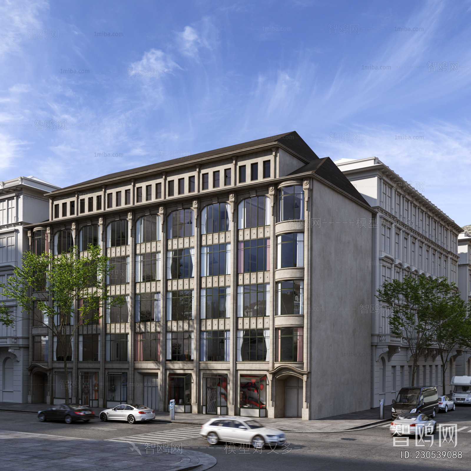 European Style Appearance Of Commercial Building