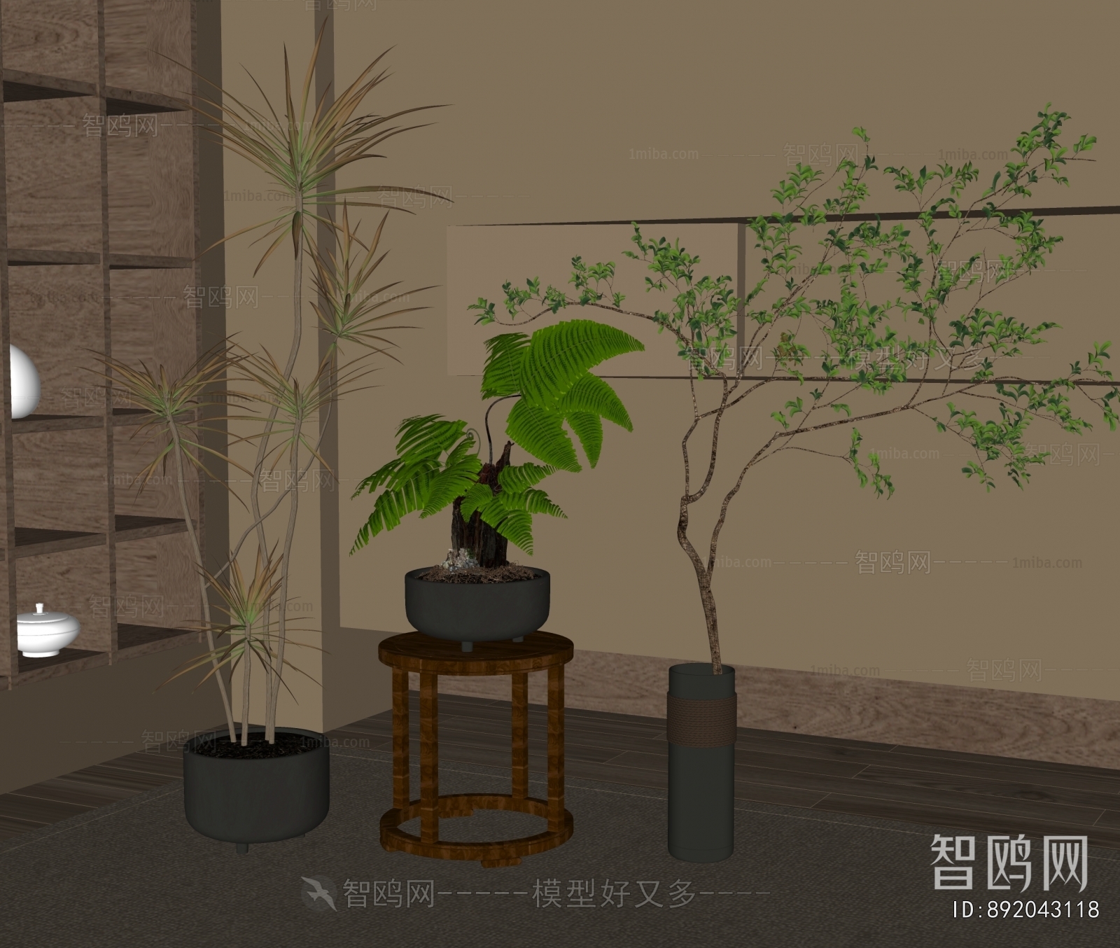 New Chinese Style Ground Green Plant Potted Plants