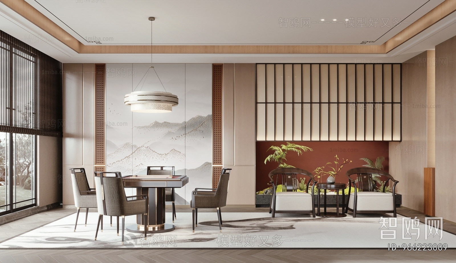 New Chinese Style Chess And Card Room