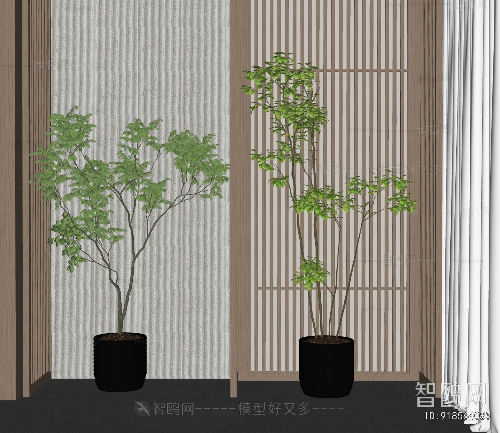 Modern Ground Green Plant Potted Plants