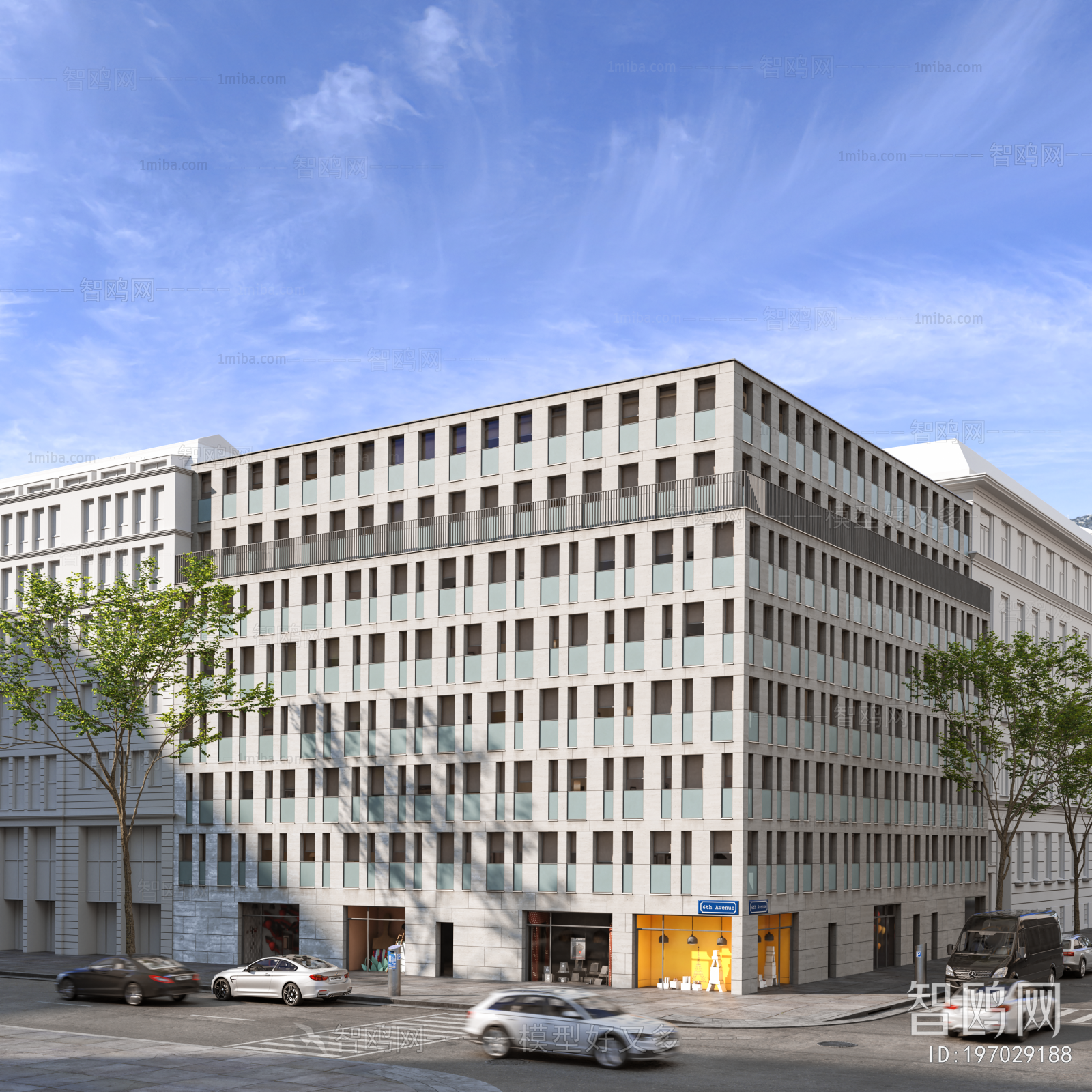 European Style Appearance Of Commercial Building