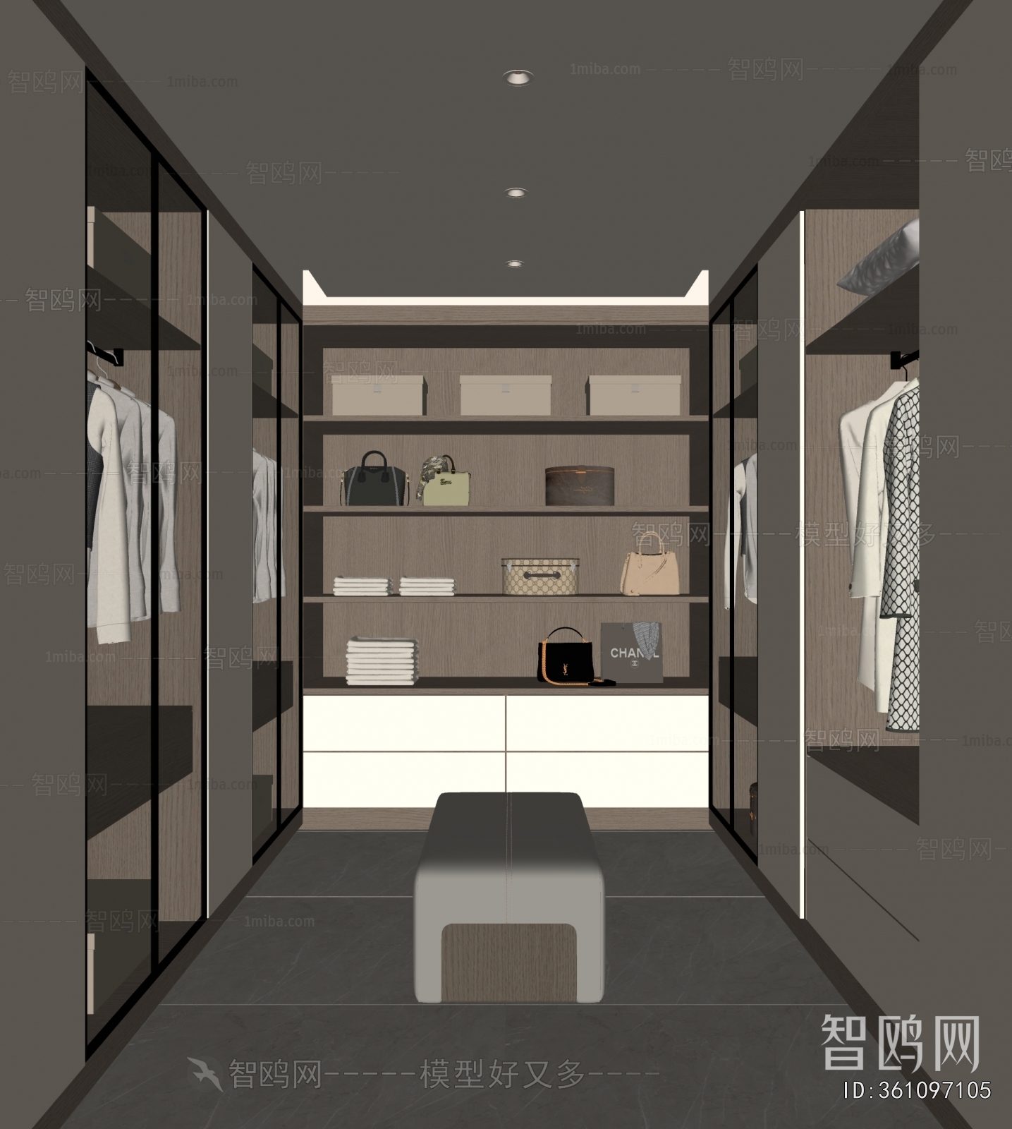 Modern Clothes Storage Area