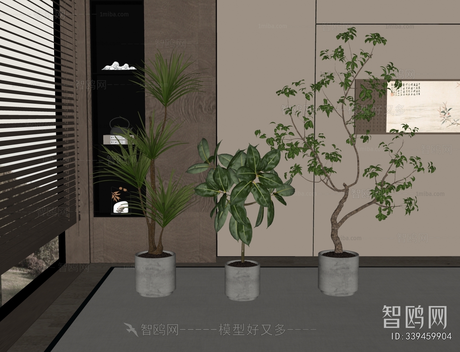 Modern Ground Green Plant Potted Plants