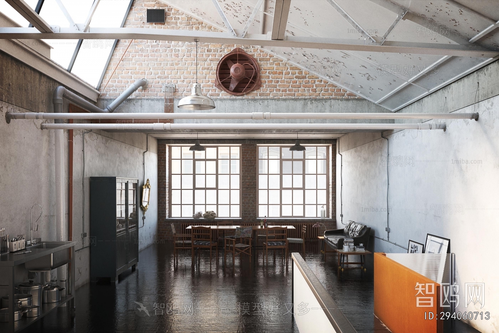 Industrial Style Dining Room