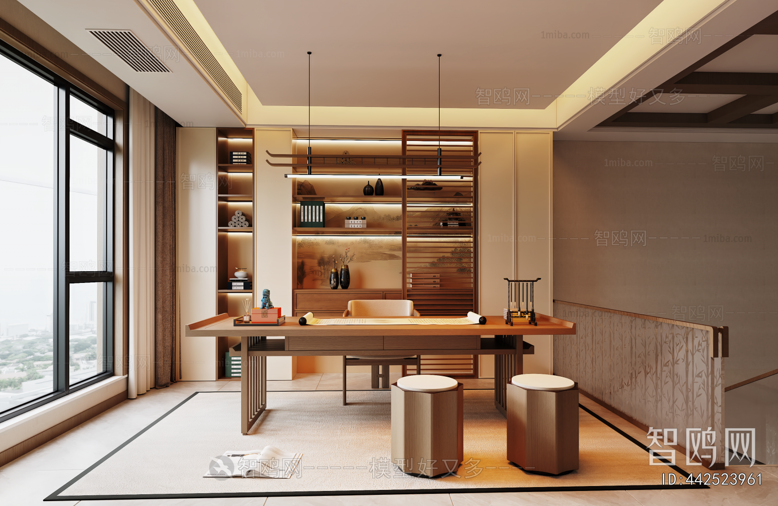 New Chinese Style Study Space