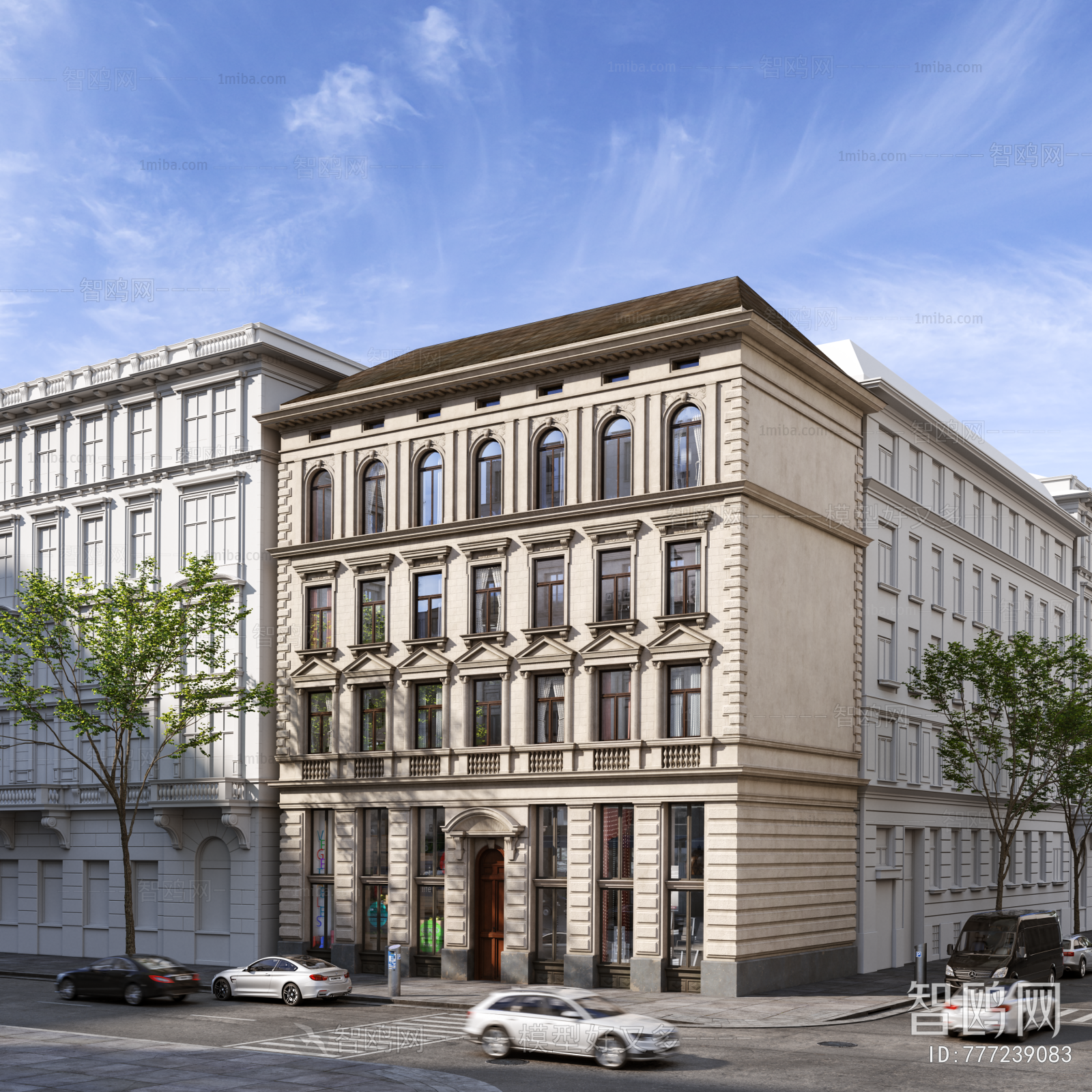 European Style Appearance Of Commercial Building