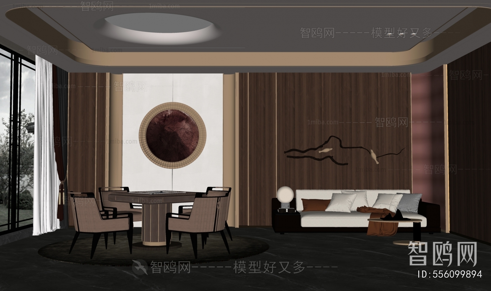 New Chinese Style Chess And Card Room