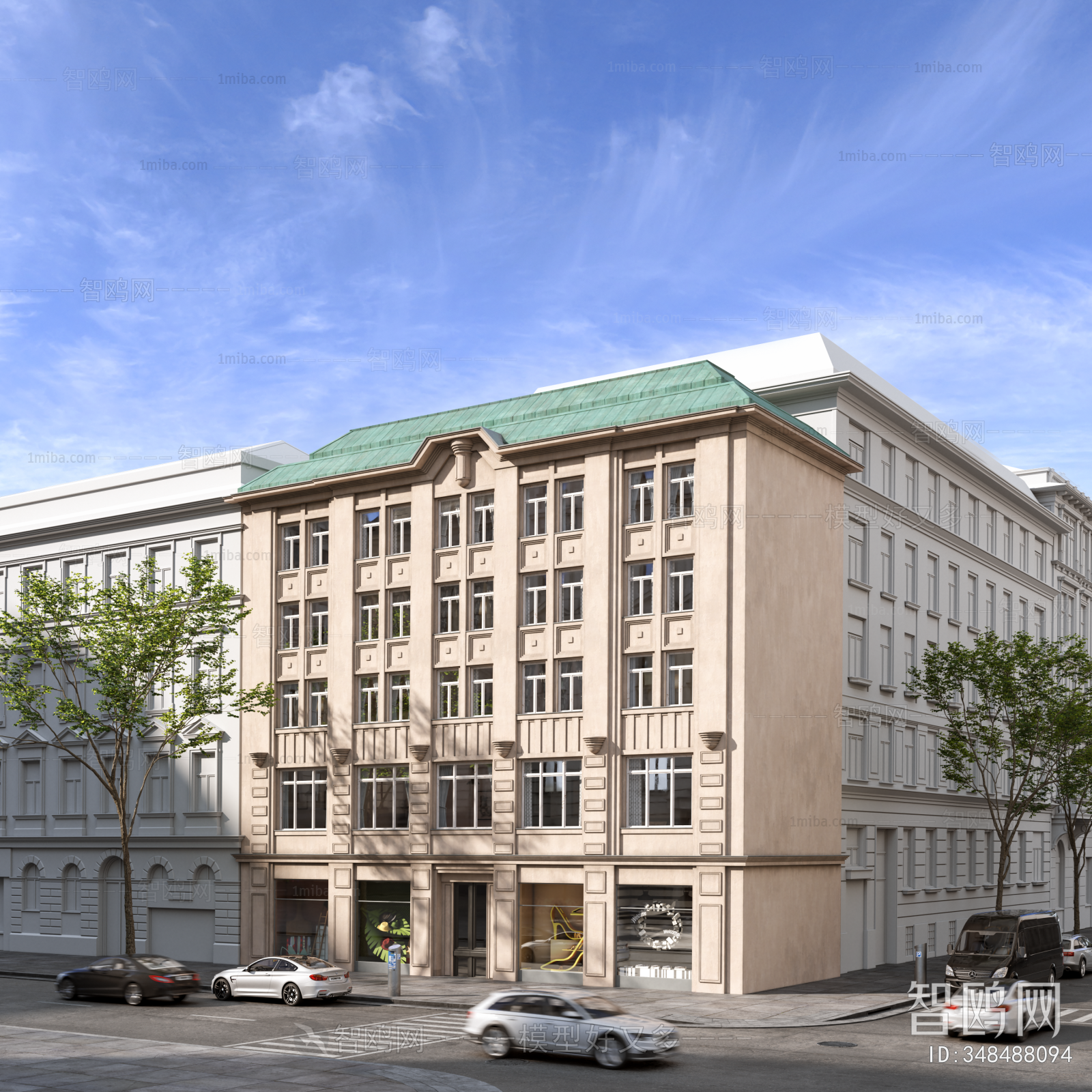 European Style Appearance Of Commercial Building