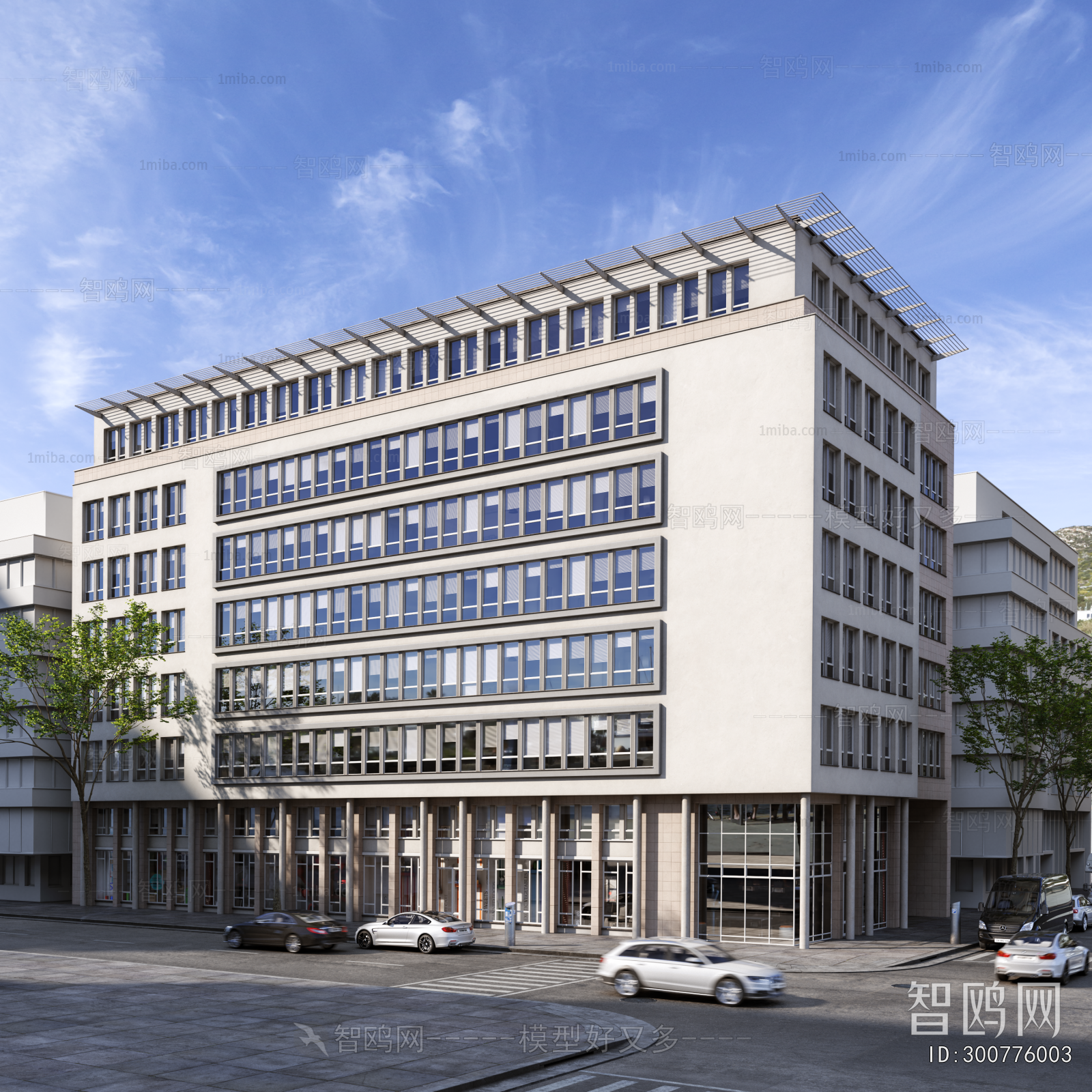 European Style Appearance Of Commercial Building