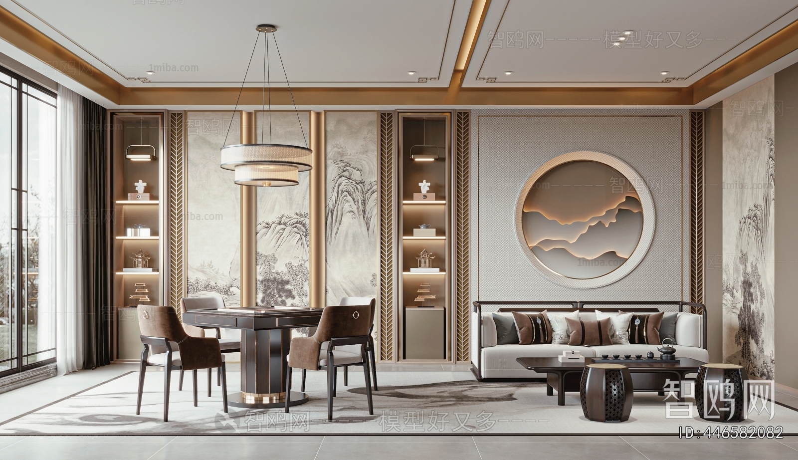 New Chinese Style Chess And Card Room