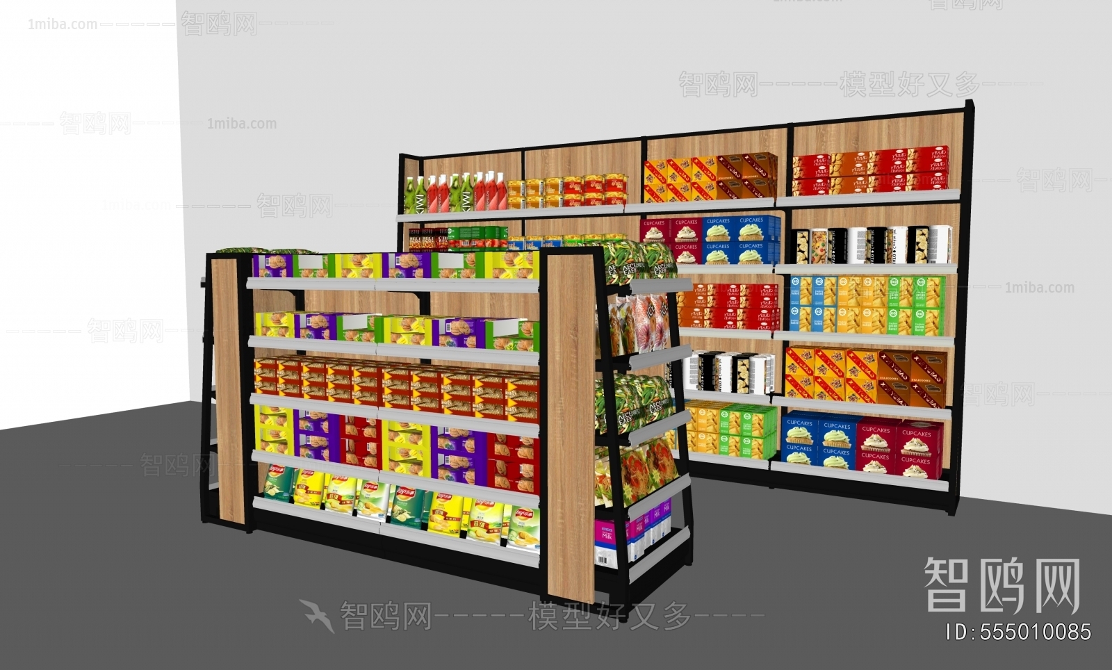 Modern Supermarket Shelf